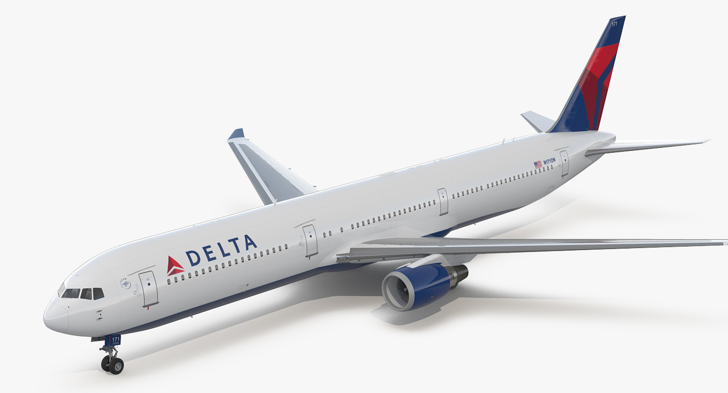 Boeing 767 400 with Interior Delta Air Lines 3D model