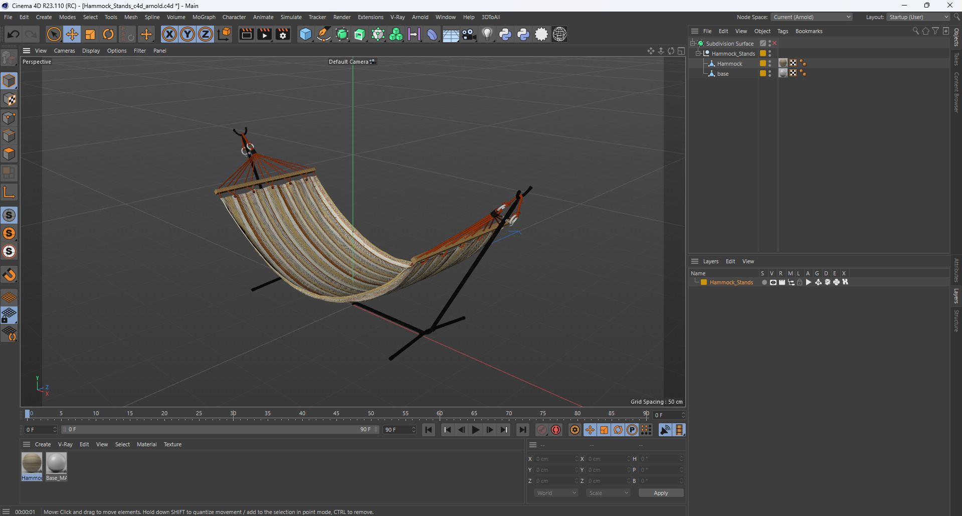 Hammock Stands 3D model