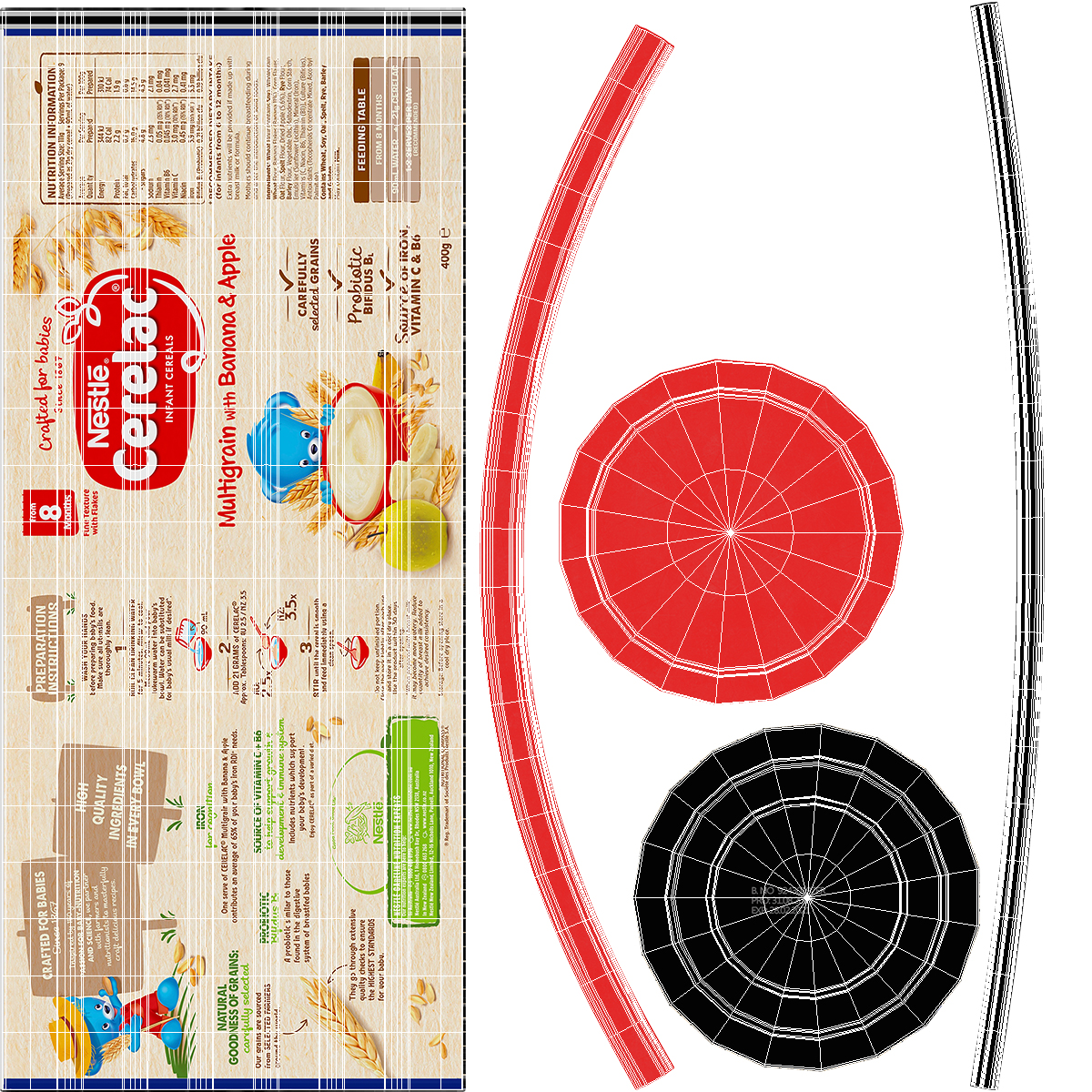 3D Nestle Cerelac Multigrain with Fruit
