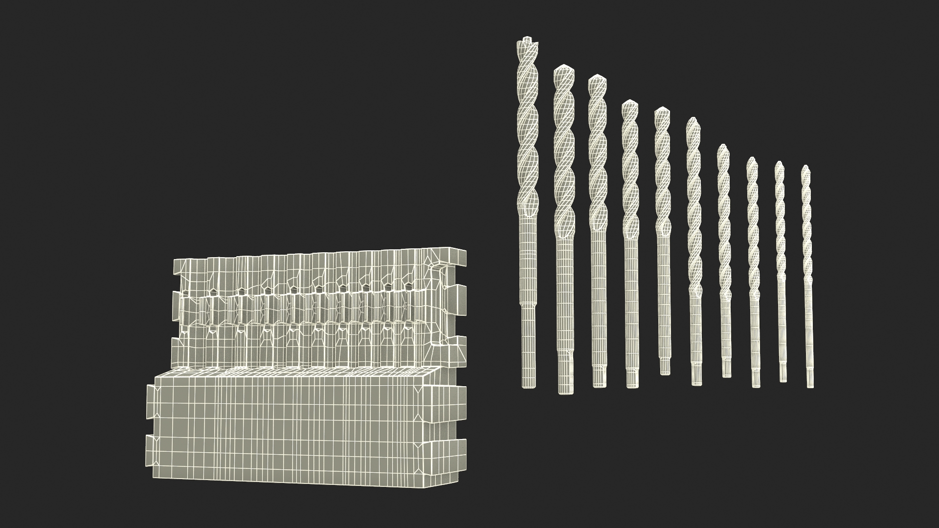 Titanium Nitride Coated Drill Bit Set 3D