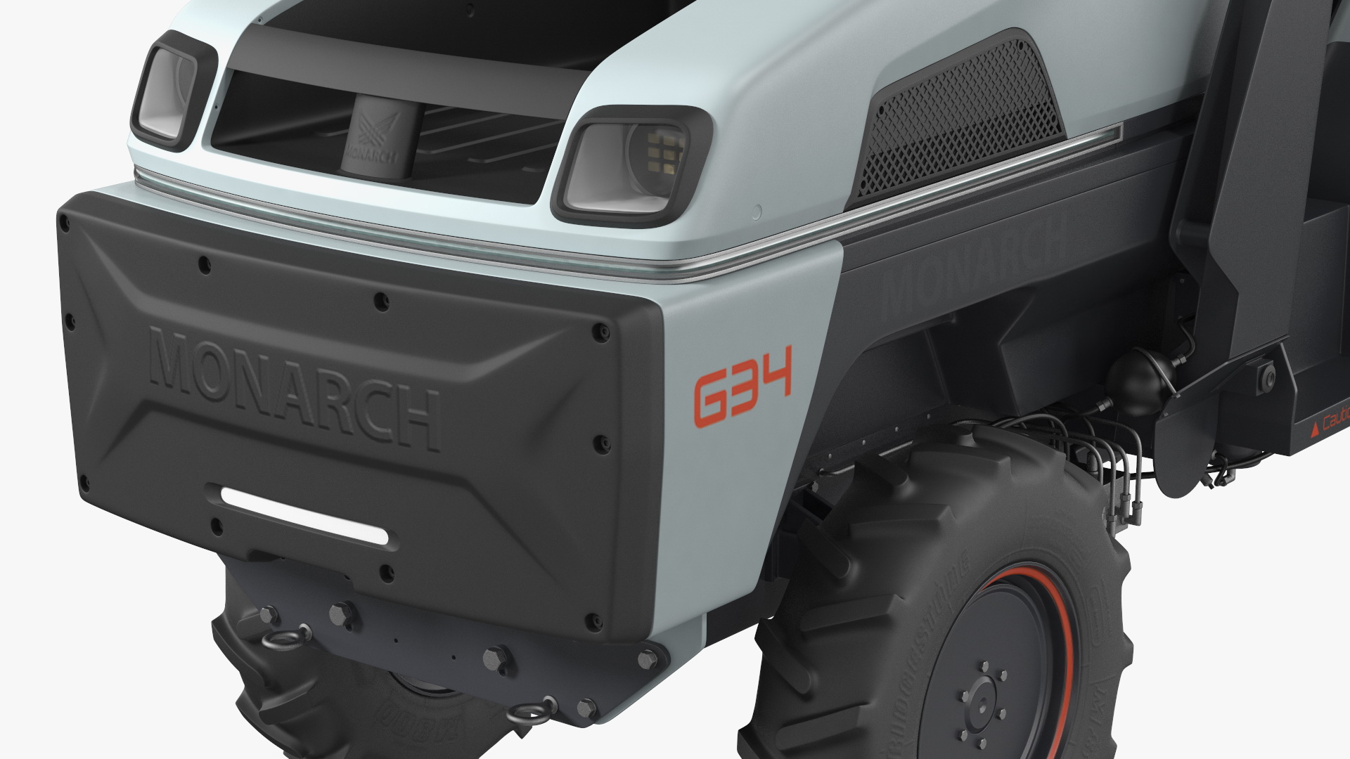 Monarch Autonomous Electric Tractor Rigged 3D