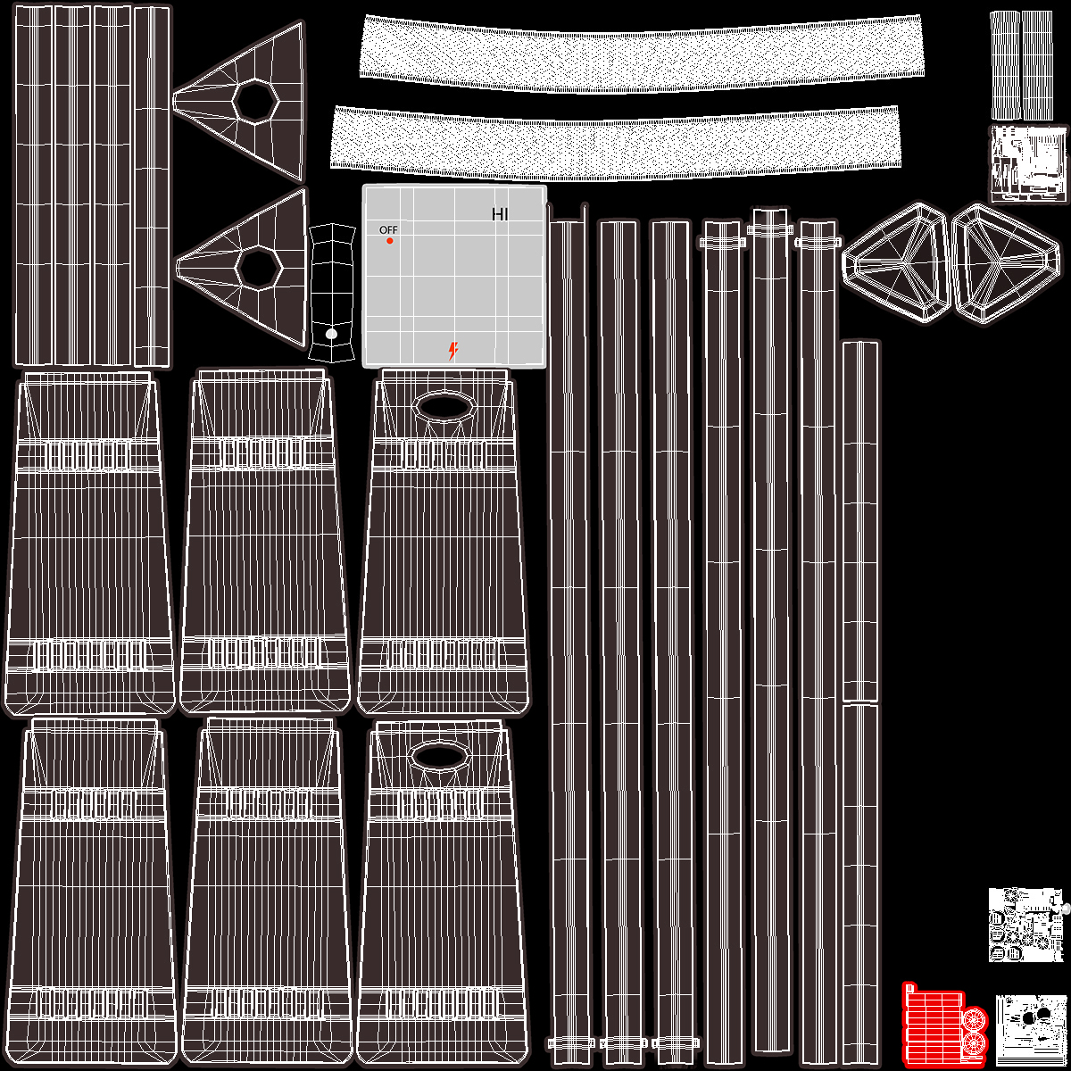 Pyramid Carillon Patio Heater 3D model