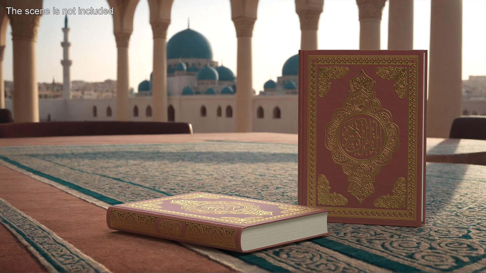 3D Quran Book Red Closed