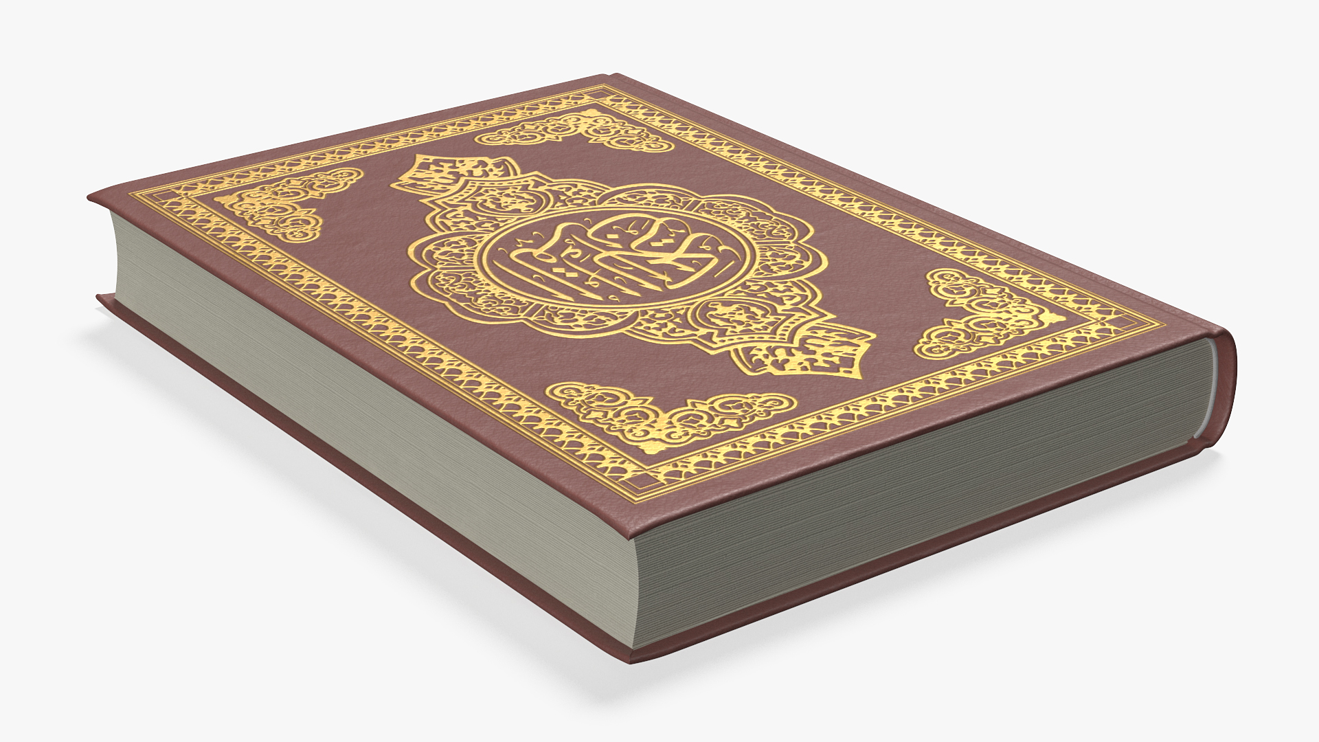 3D Quran Book Red Closed