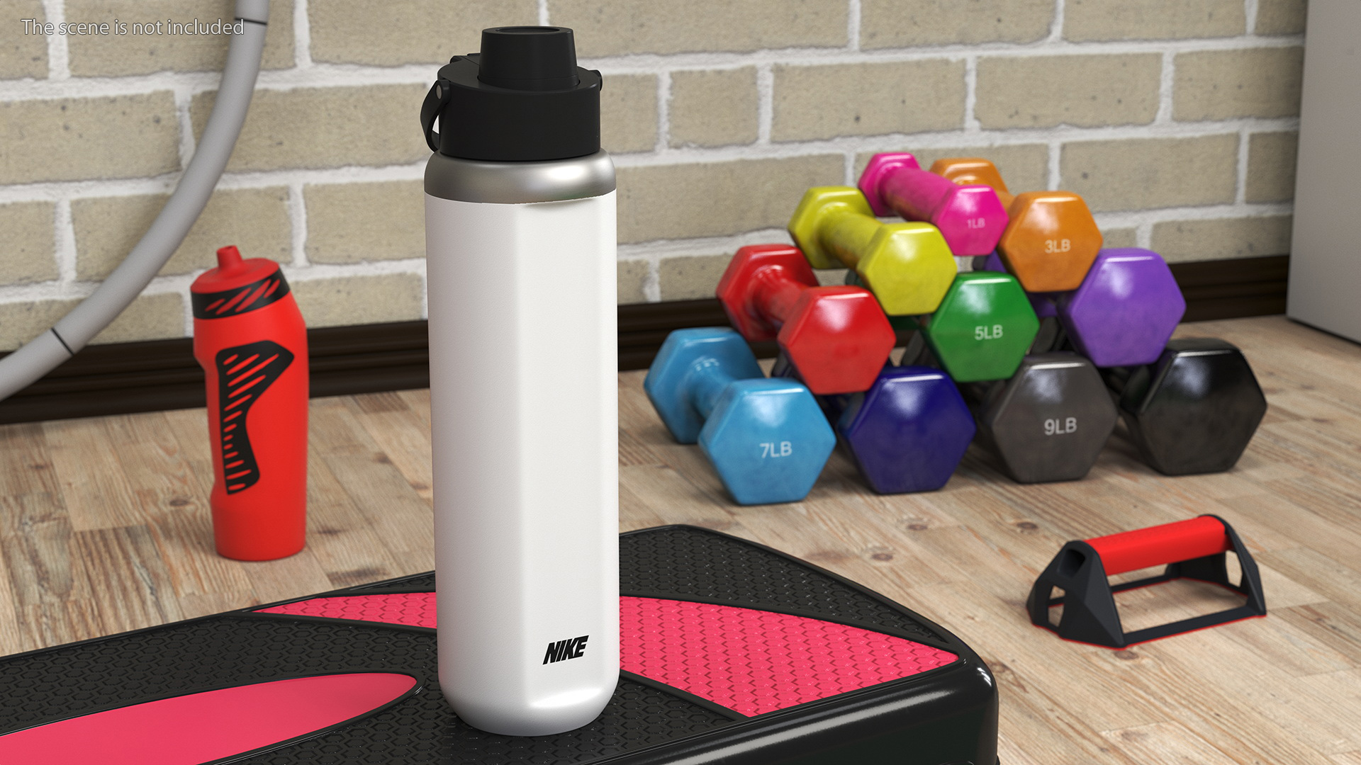 3D Bottle Water Nike Recharge White Close model