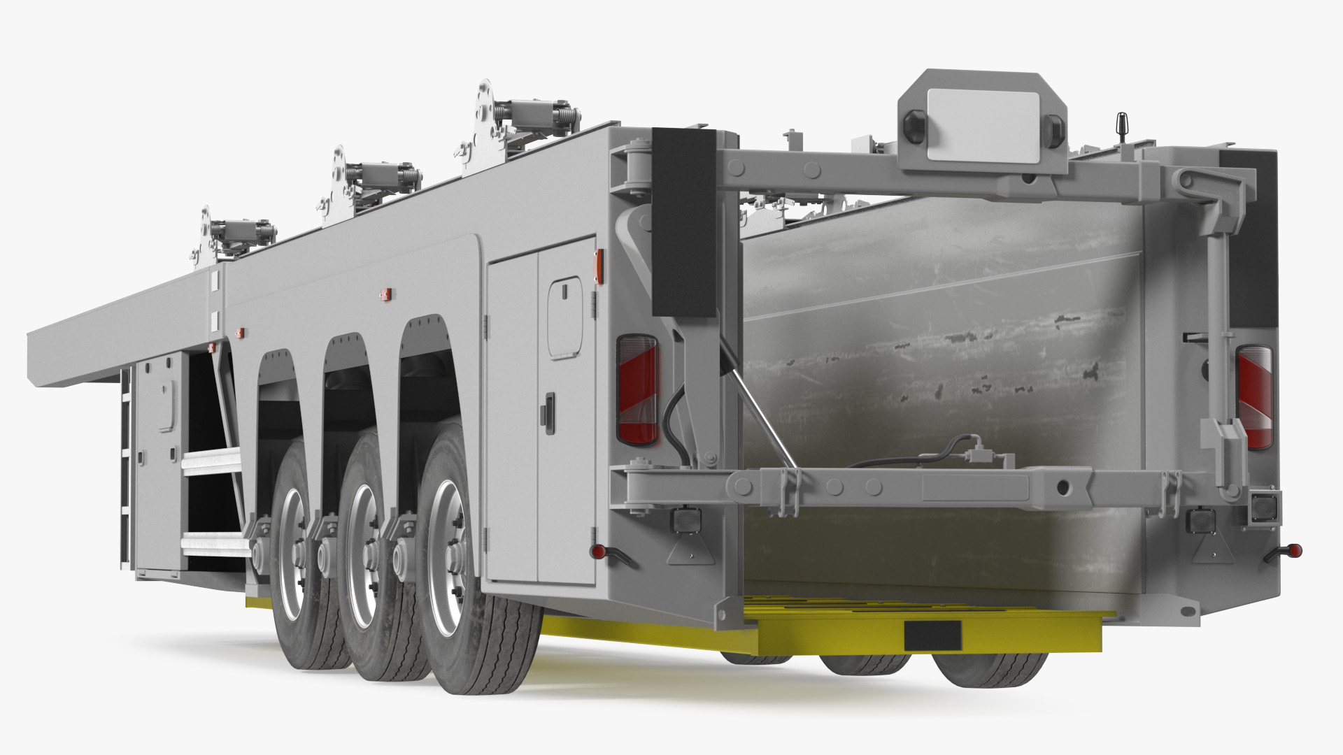 3D Concrete Panel Semi Trailer Empty model