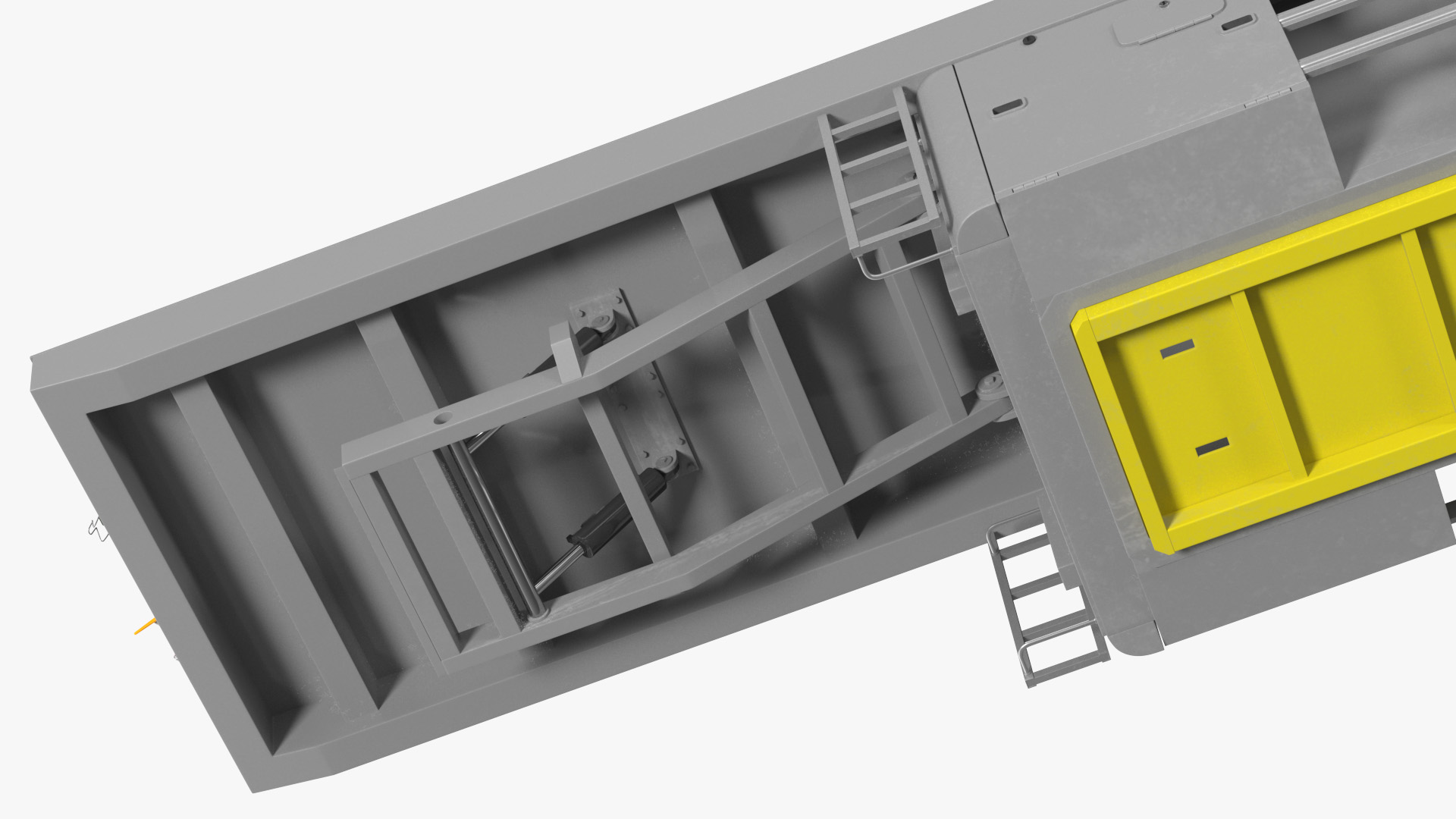 3D Concrete Panel Semi Trailer Empty model