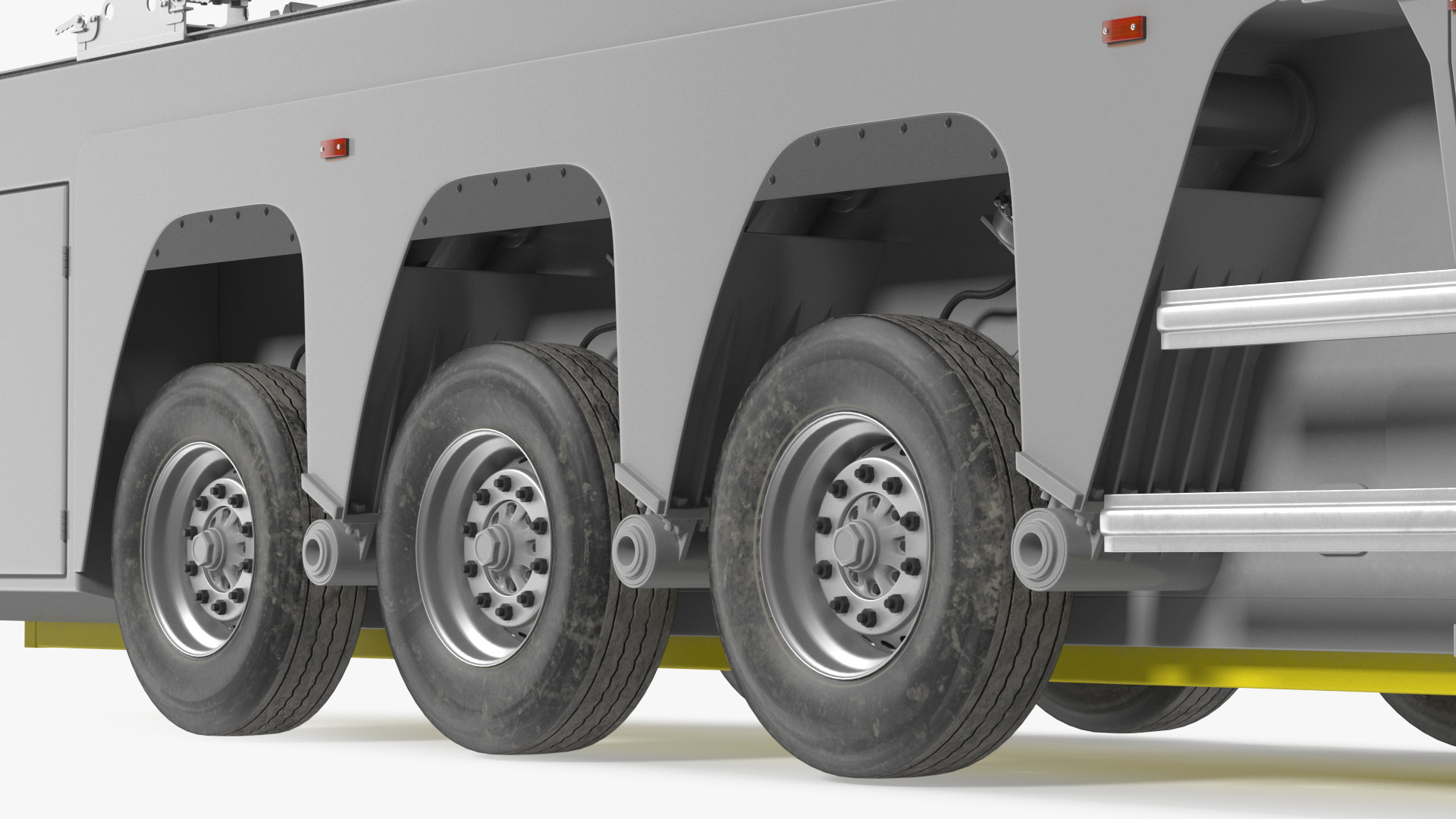 3D Concrete Panel Semi Trailer Empty model