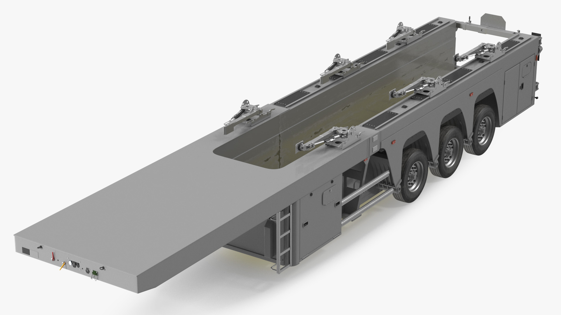 3D Concrete Panel Semi Trailer Empty model