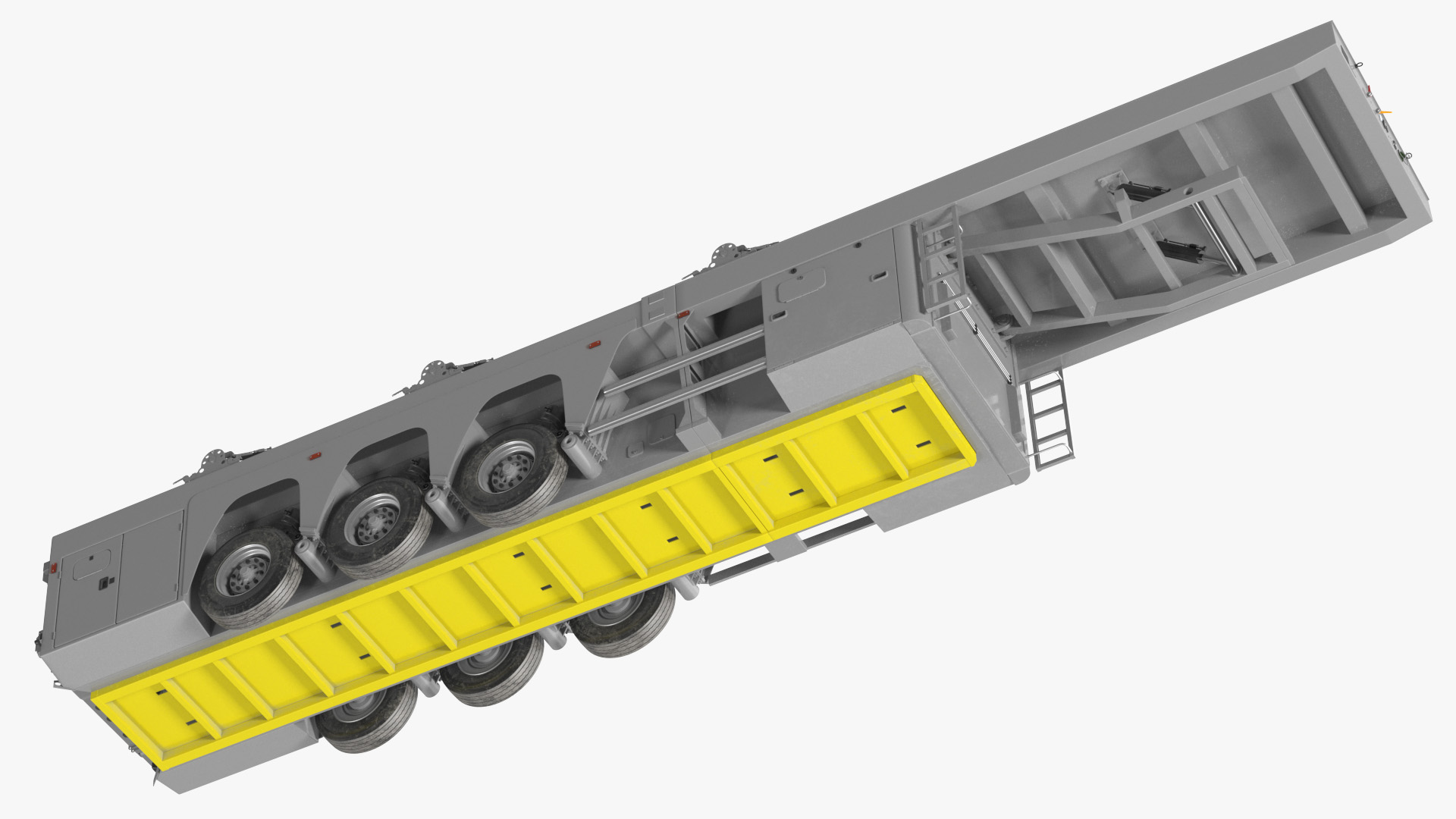 3D Concrete Panel Semi Trailer Empty model