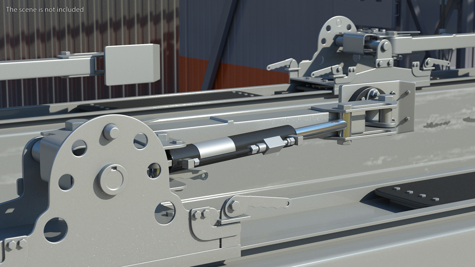 3D Concrete Panel Semi Trailer Empty model