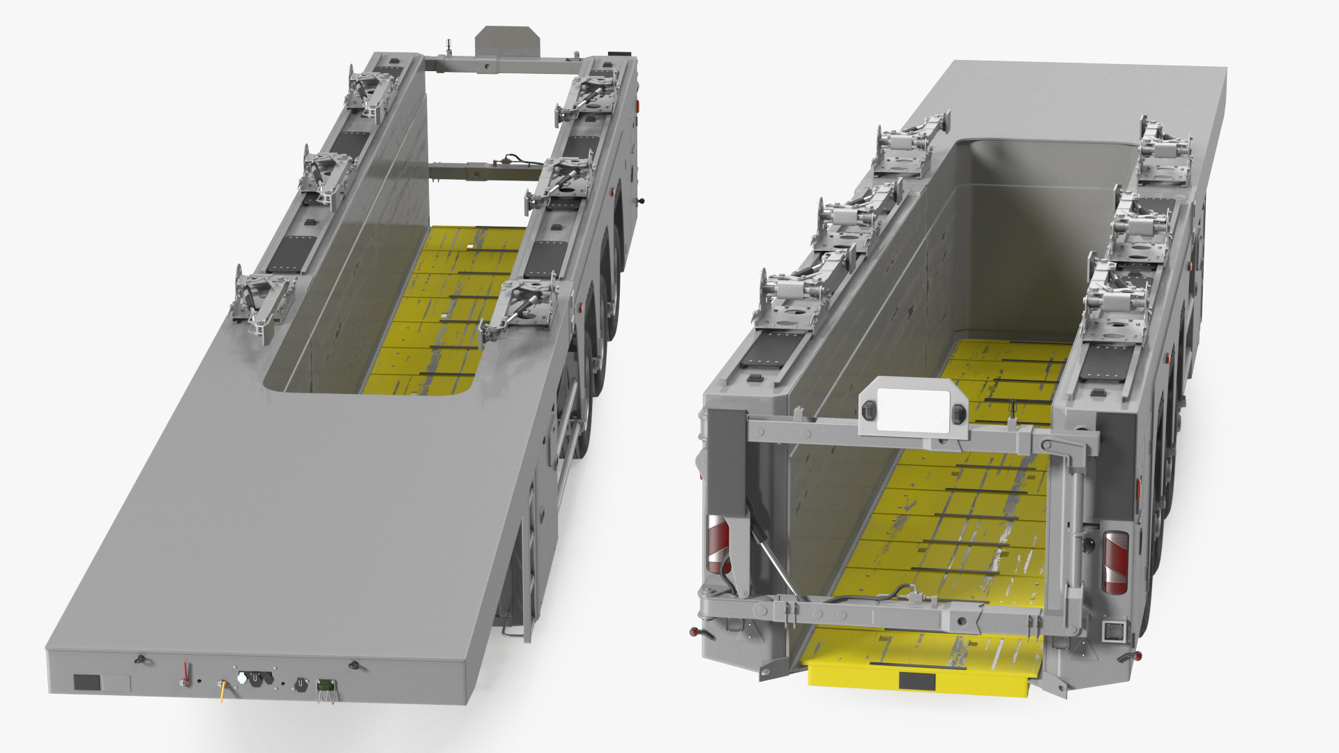3D Concrete Panel Semi Trailer Empty model