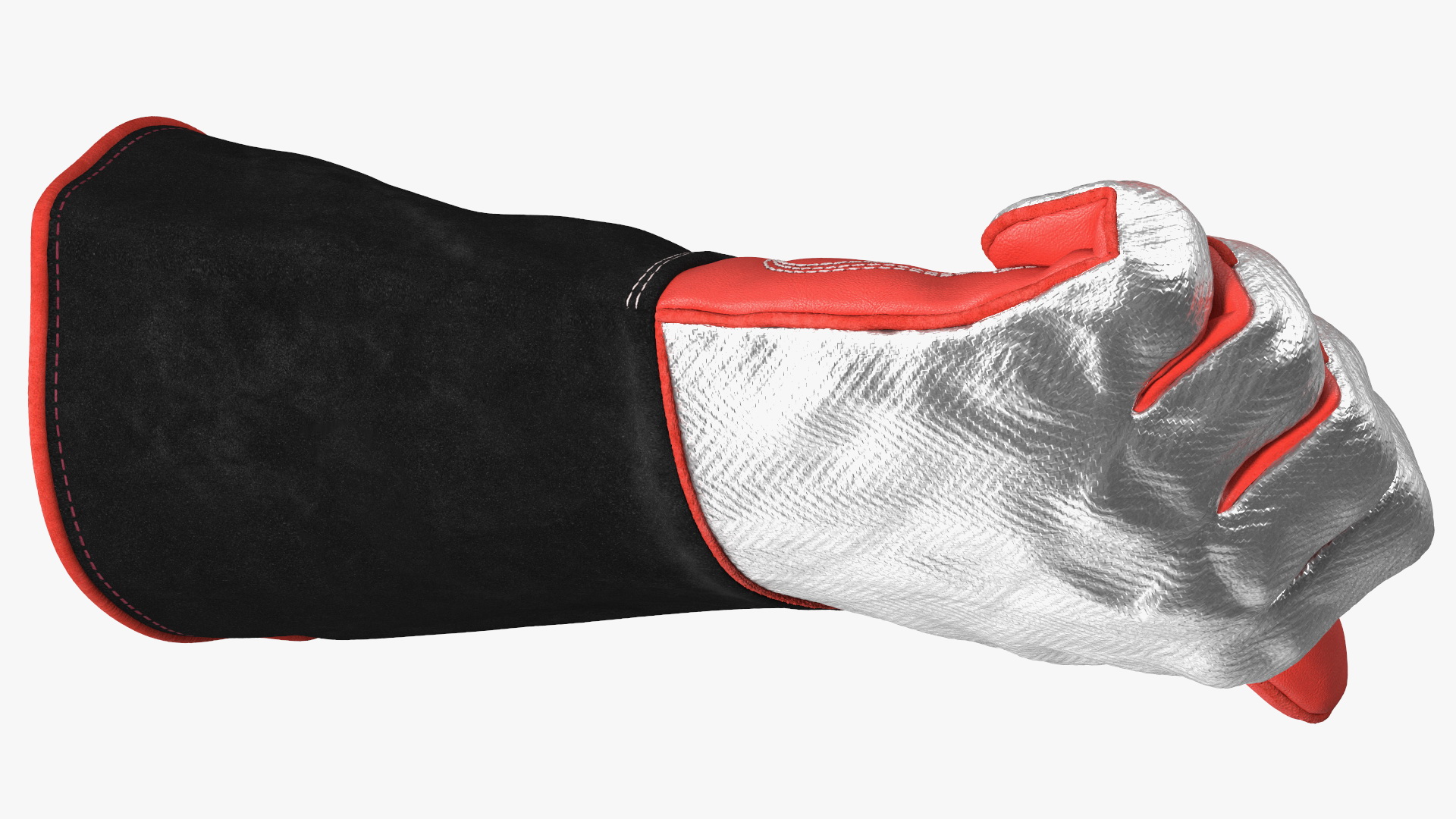 Heat Resistant Welding Gloves Thumbs Up Gesture 3D