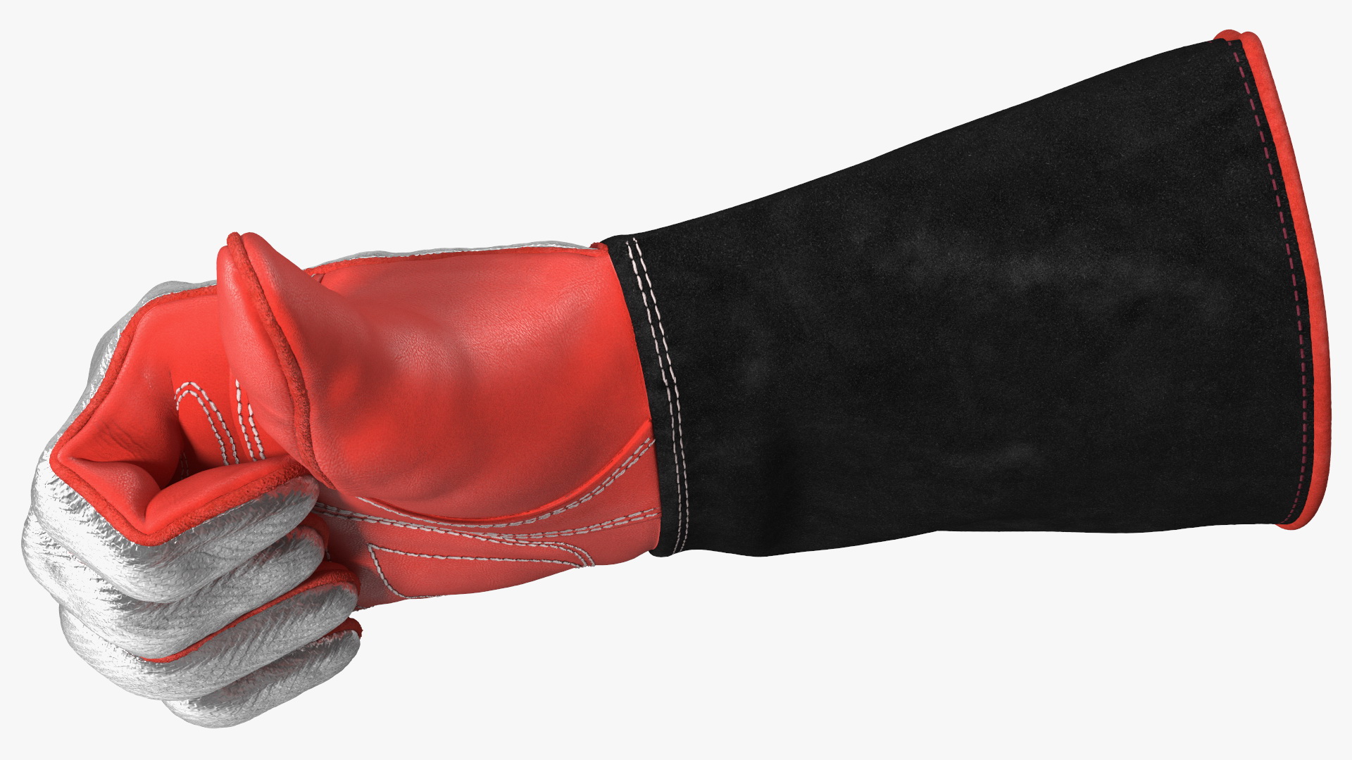 Heat Resistant Welding Gloves Thumbs Up Gesture 3D