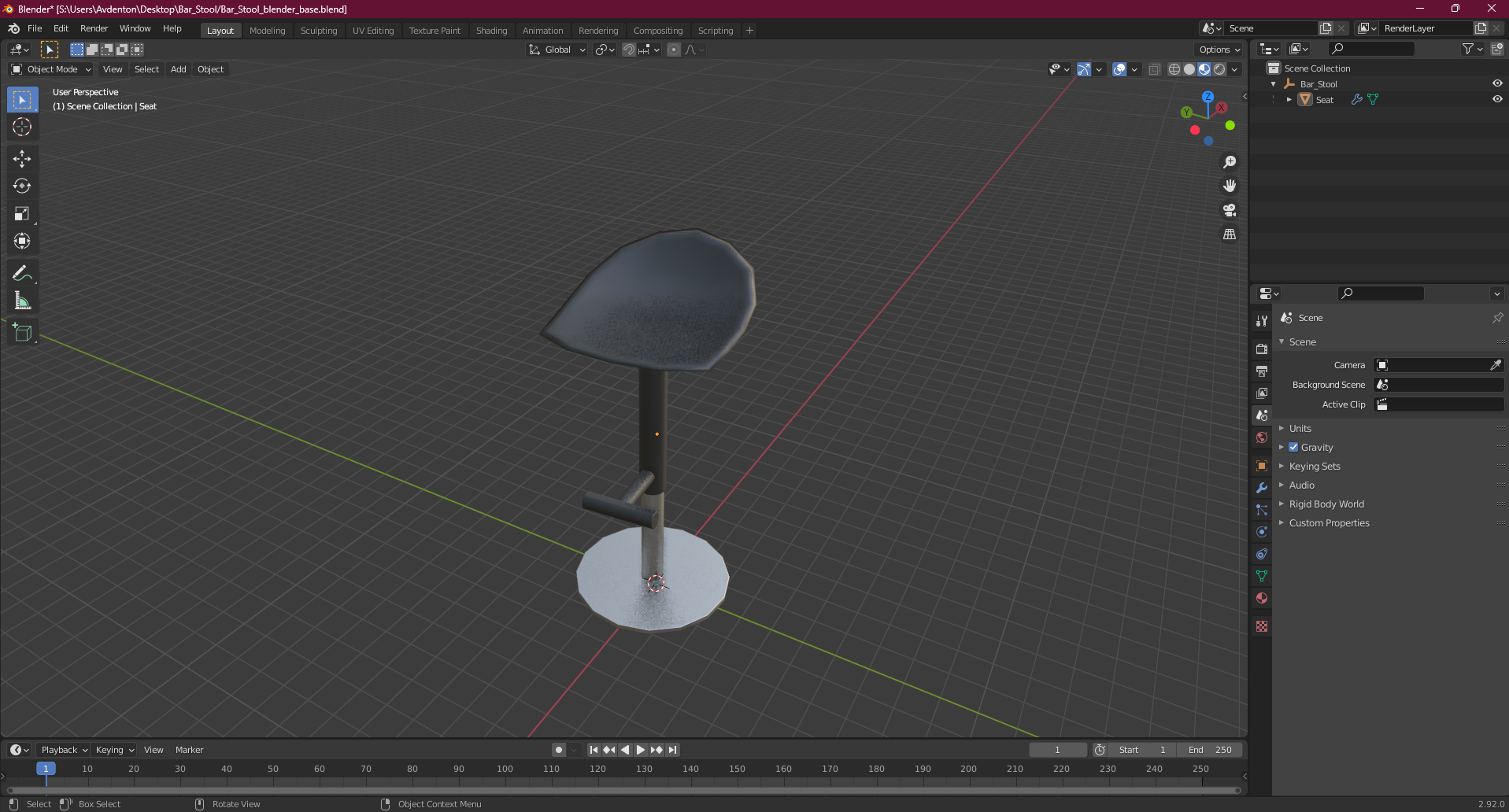 Bar Stool 3D model