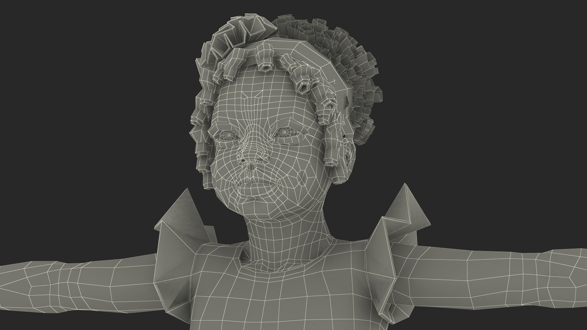 3D model Dance Style Black Child Girl T-Pose