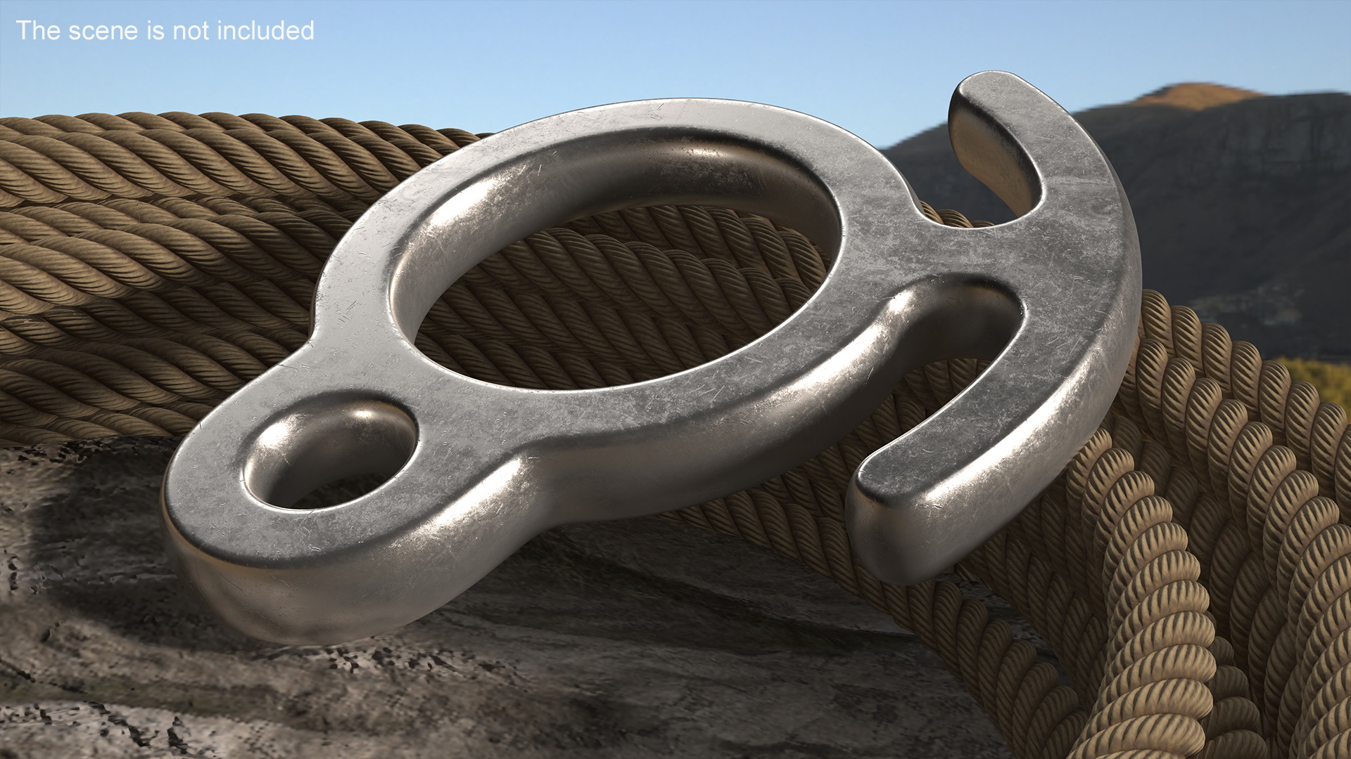 Steel Climbing Descender 3D model