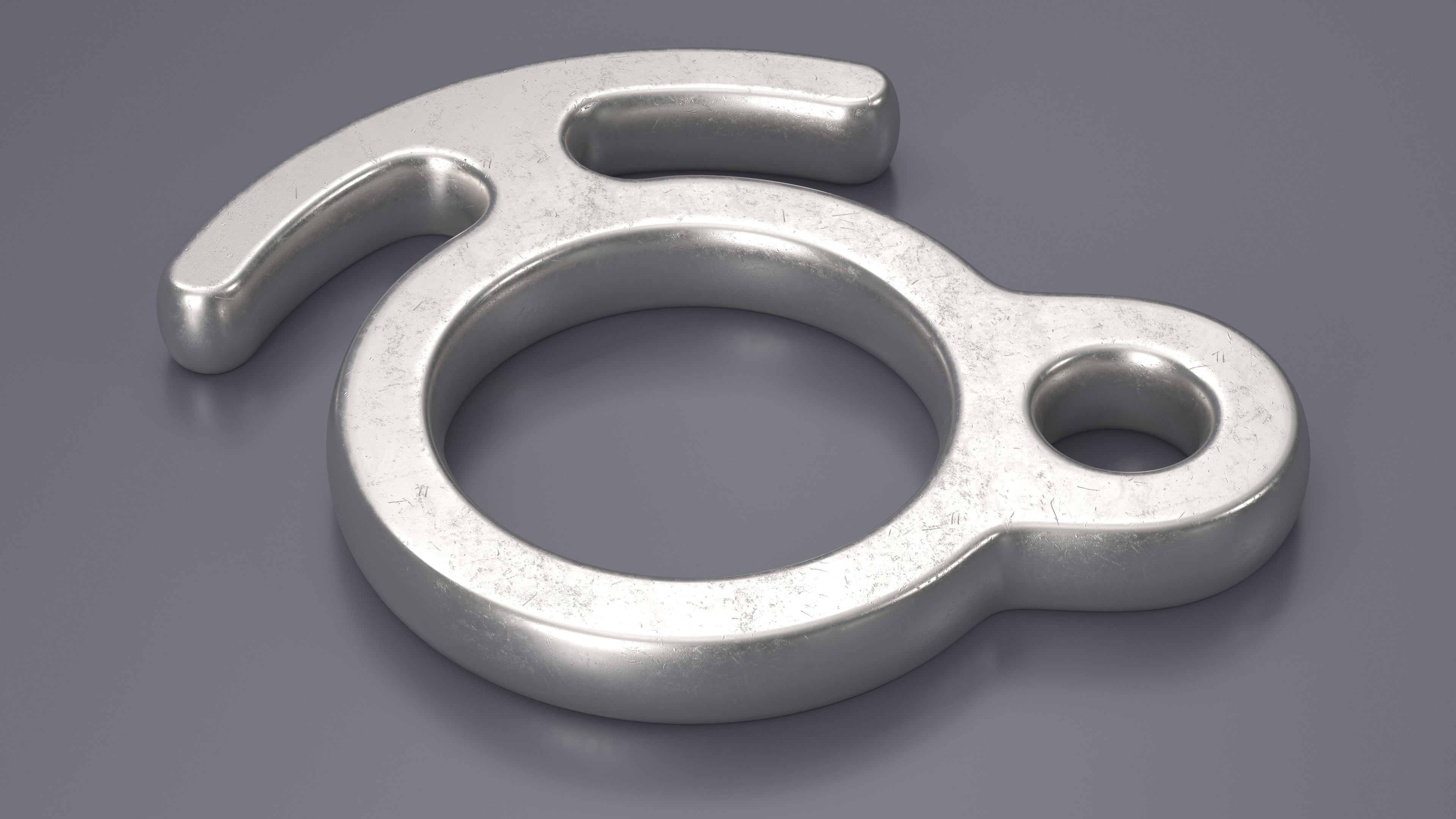 Steel Climbing Descender 3D model