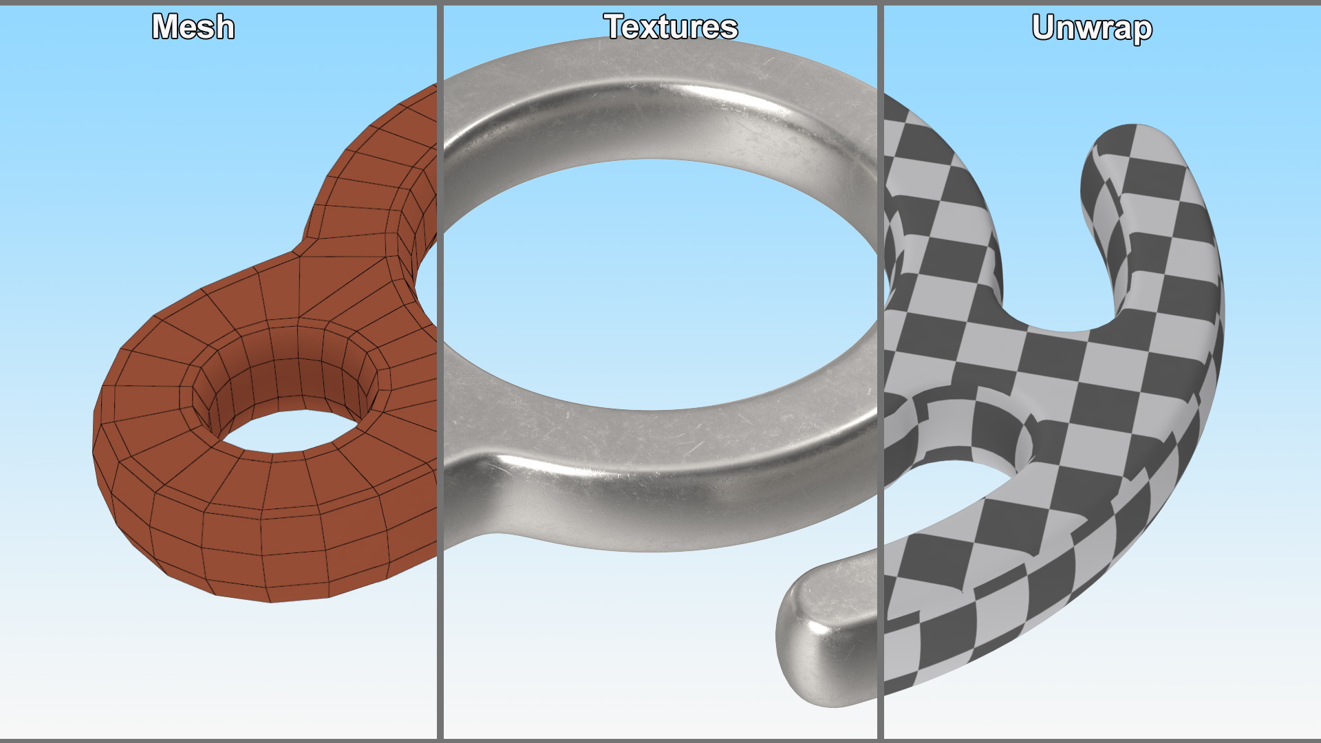 Steel Climbing Descender 3D model