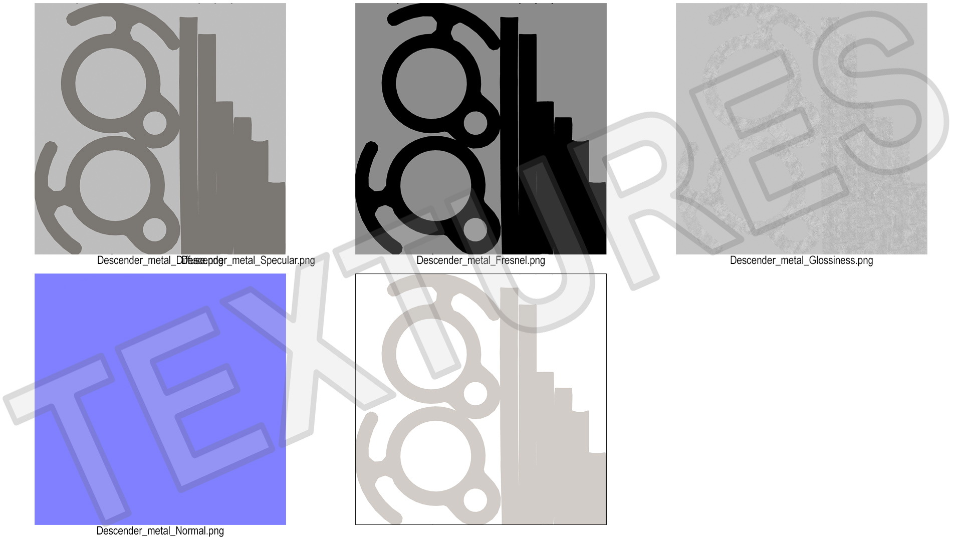Steel Climbing Descender 3D model