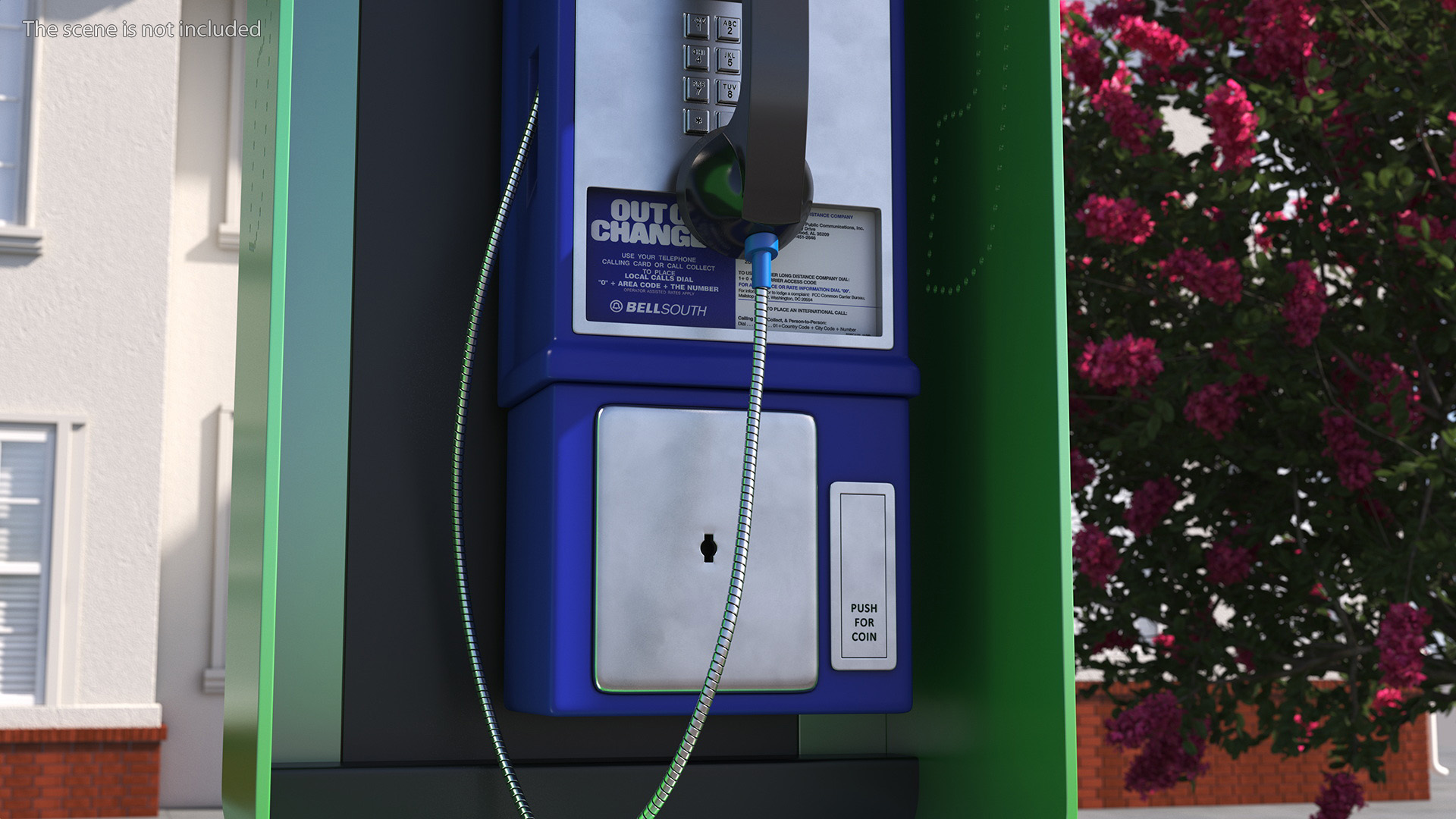 3D Vintage Public Payphone model