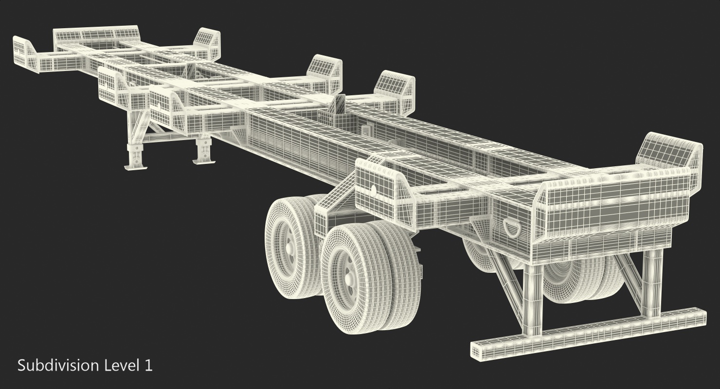 3D model Seacom Container Trailer Empty