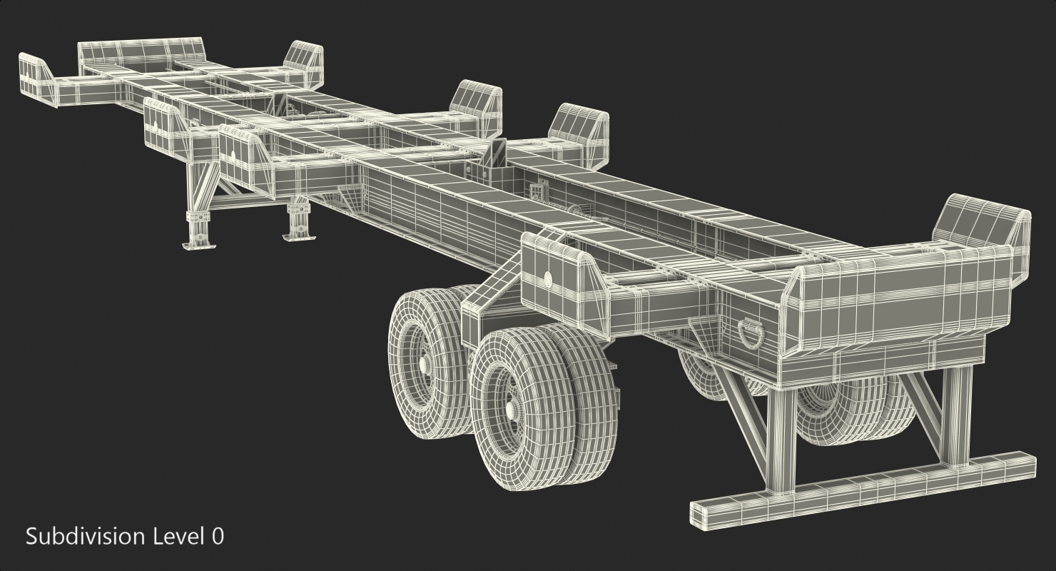 3D model Seacom Container Trailer Empty