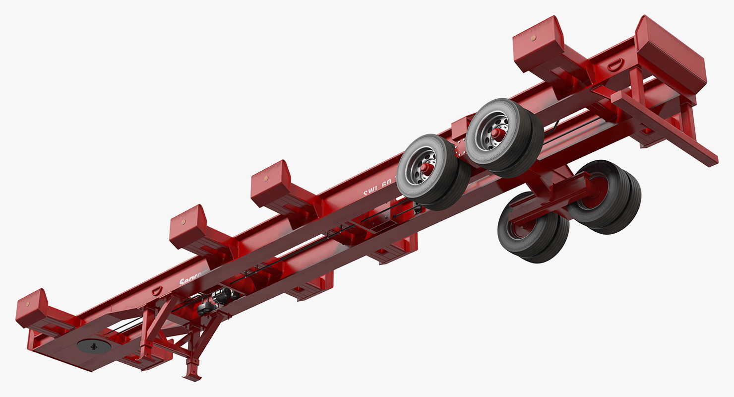 3D model Seacom Container Trailer Empty