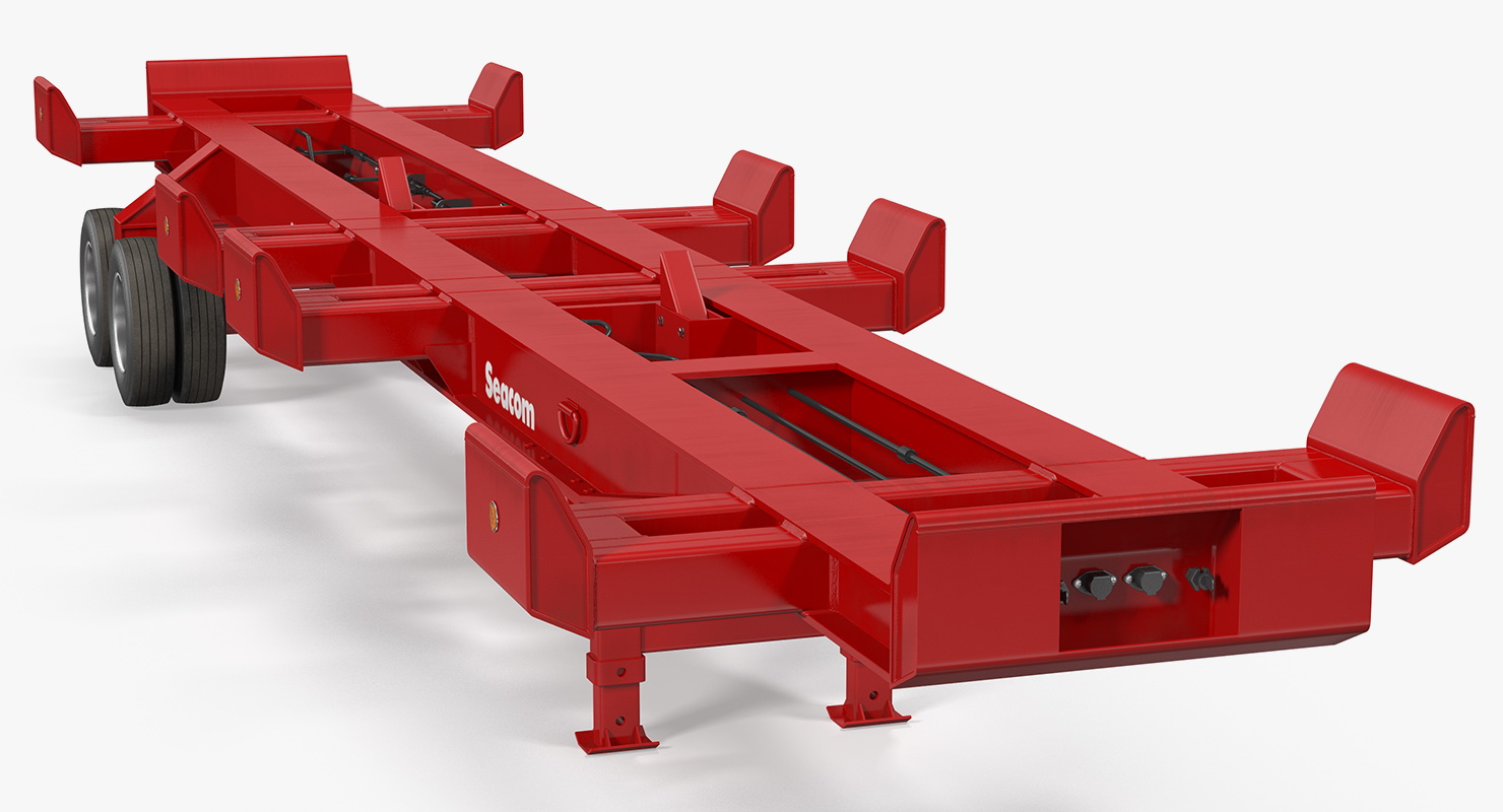 3D model Seacom Container Trailer Empty