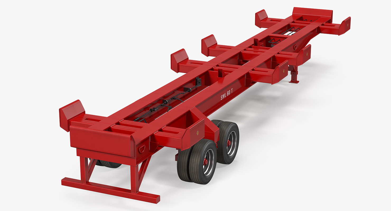 3D model Seacom Container Trailer Empty