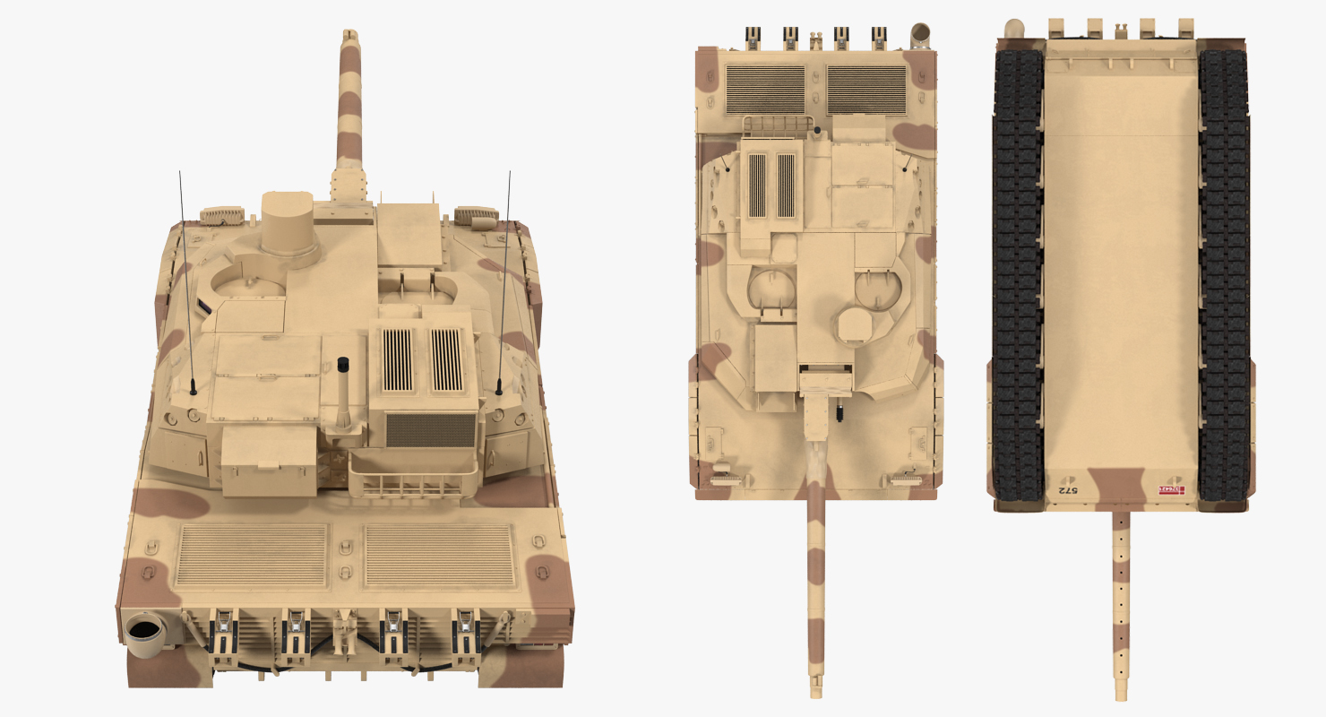 3D French Army Tank AMX 56 Leclerc