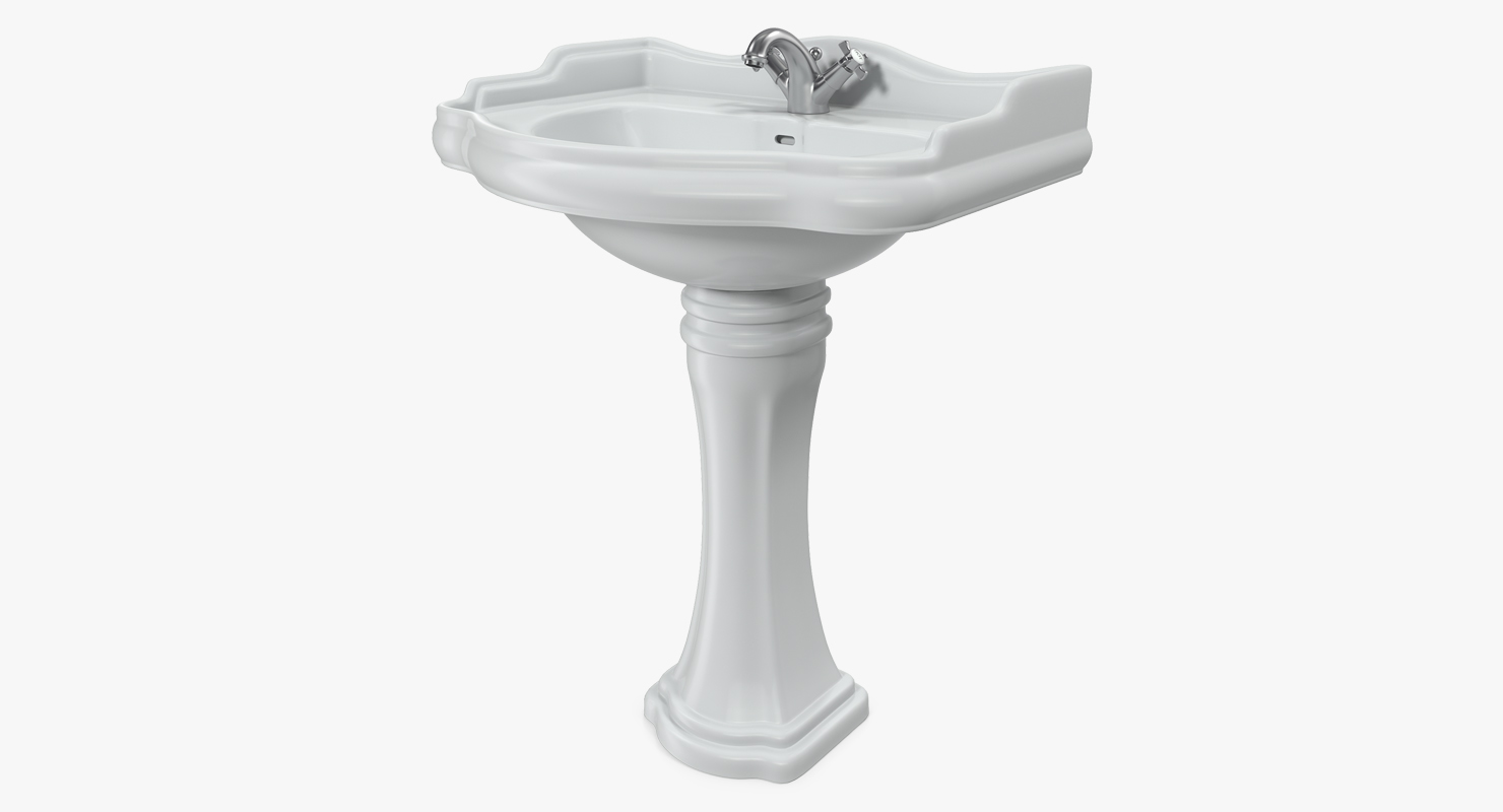 3D model Classic Pedestal Bathroom Sink