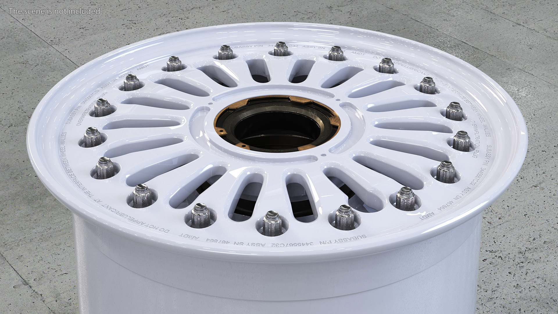 3D model Boeing 737 Aircraft Wheel Rim Disk with Brake