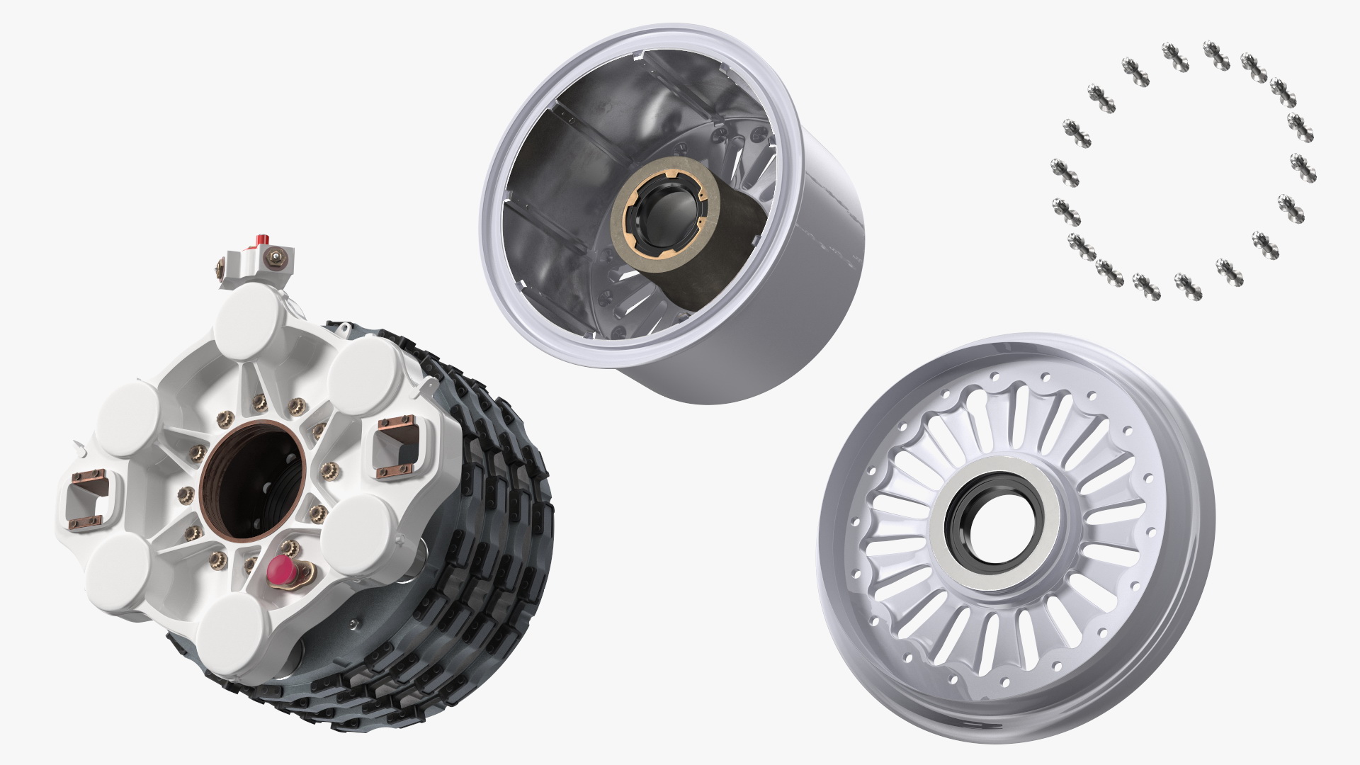 3D model Boeing 737 Aircraft Wheel Rim Disk with Brake