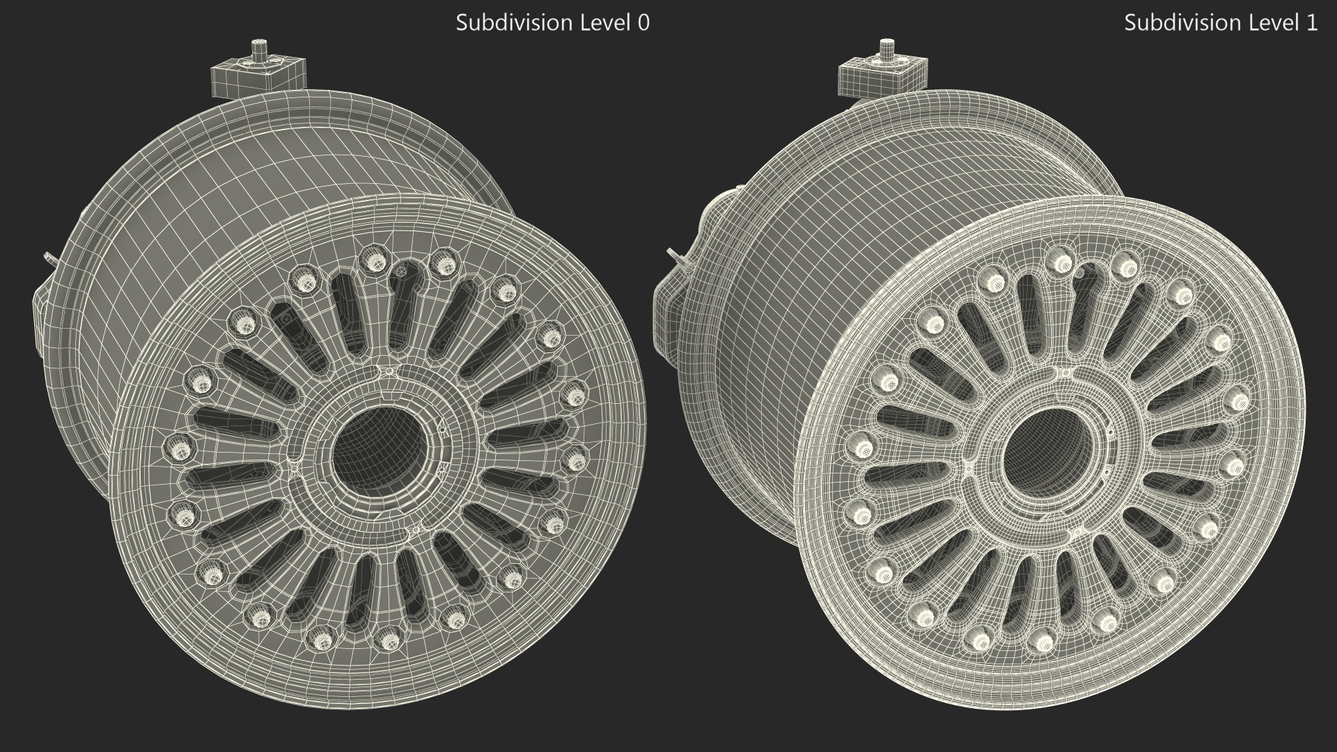 3D model Boeing 737 Aircraft Wheel Rim Disk with Brake