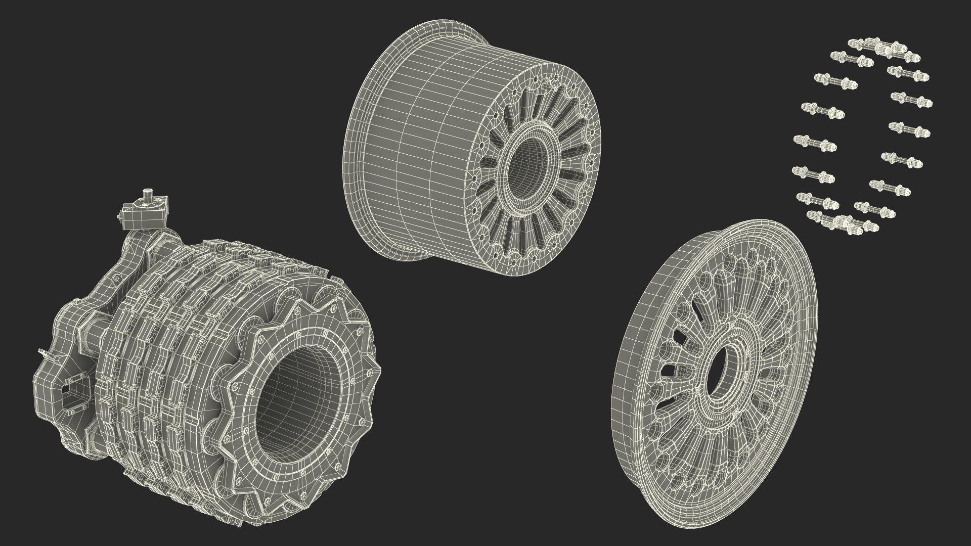 3D model Boeing 737 Aircraft Wheel Rim Disk with Brake