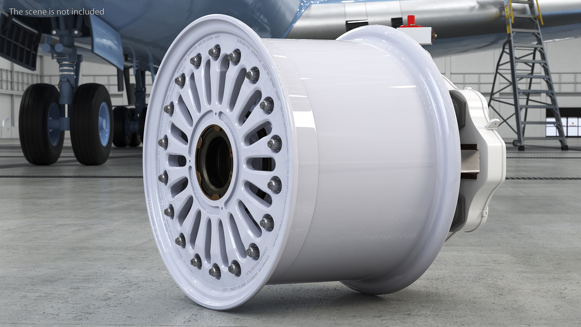 3D model Boeing 737 Aircraft Wheel Rim Disk with Brake