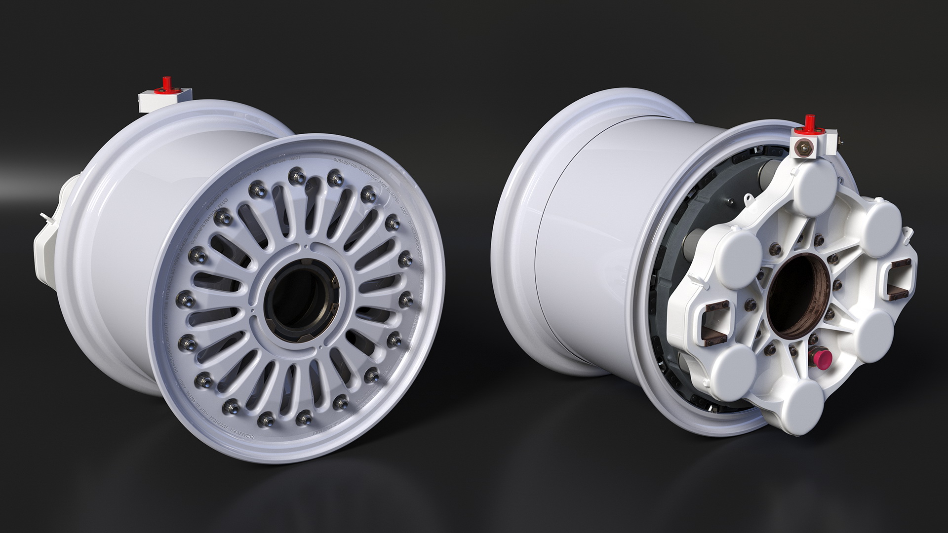 3D model Boeing 737 Aircraft Wheel Rim Disk with Brake