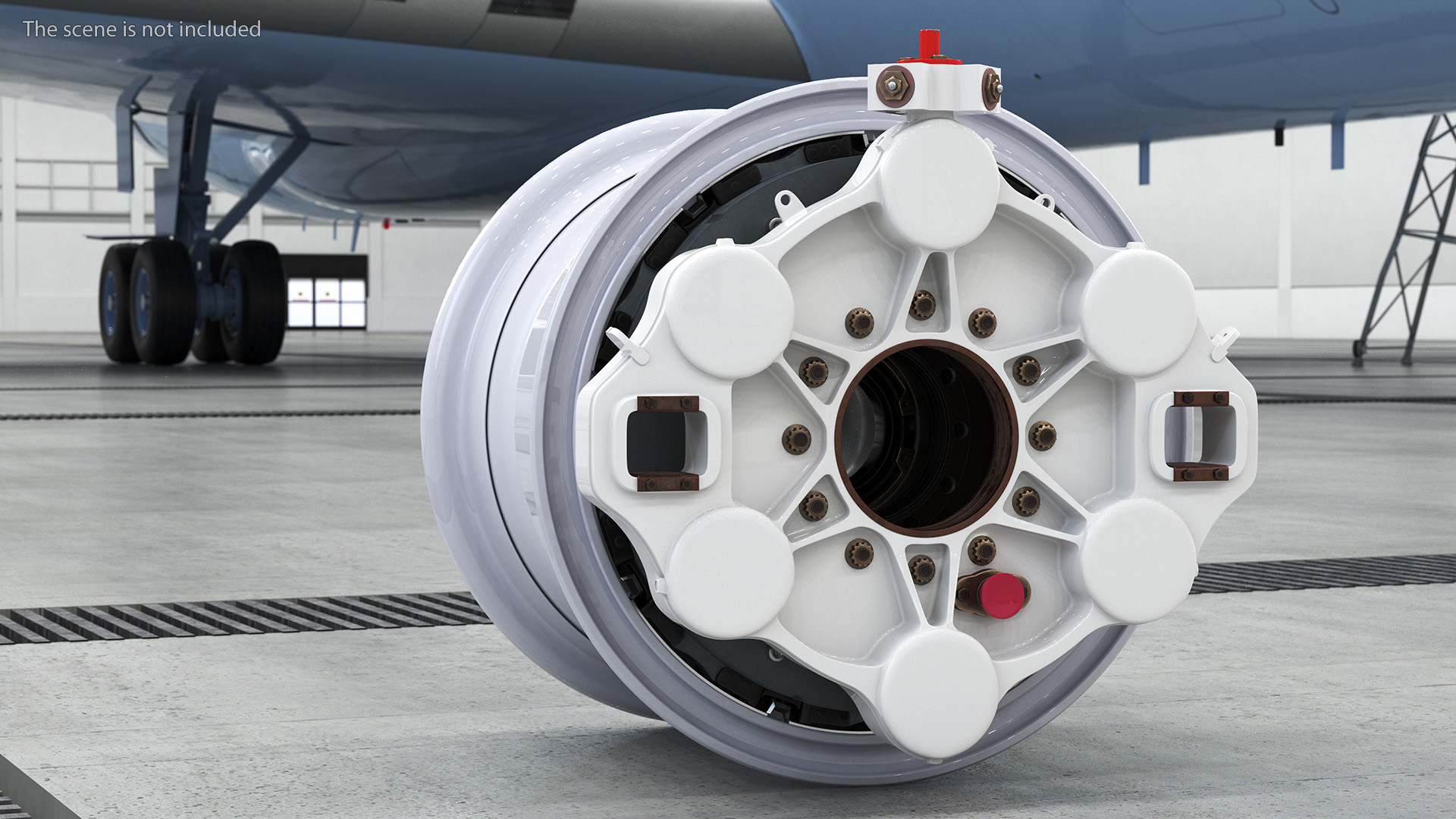 3D model Boeing 737 Aircraft Wheel Rim Disk with Brake