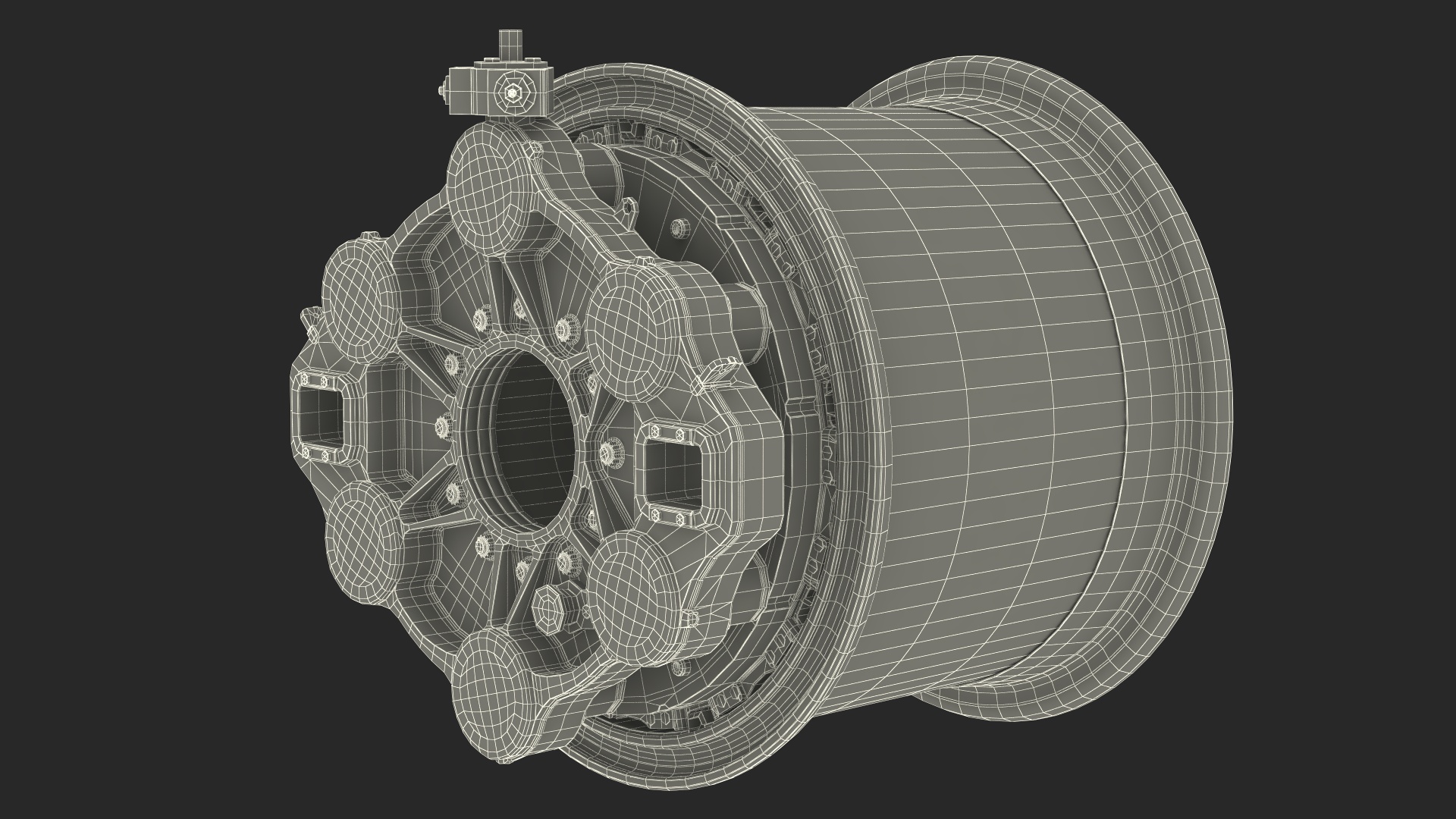 3D model Boeing 737 Aircraft Wheel Rim Disk with Brake