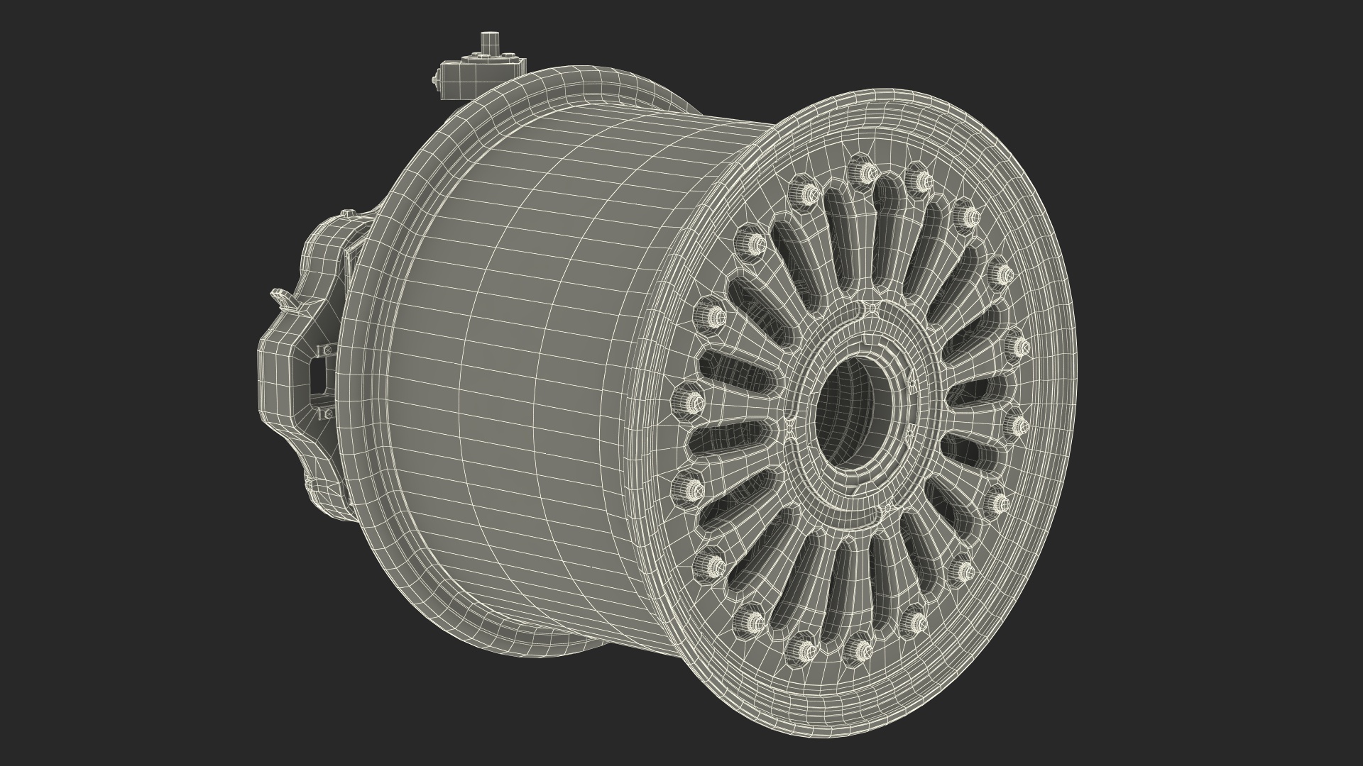 3D model Boeing 737 Aircraft Wheel Rim Disk with Brake
