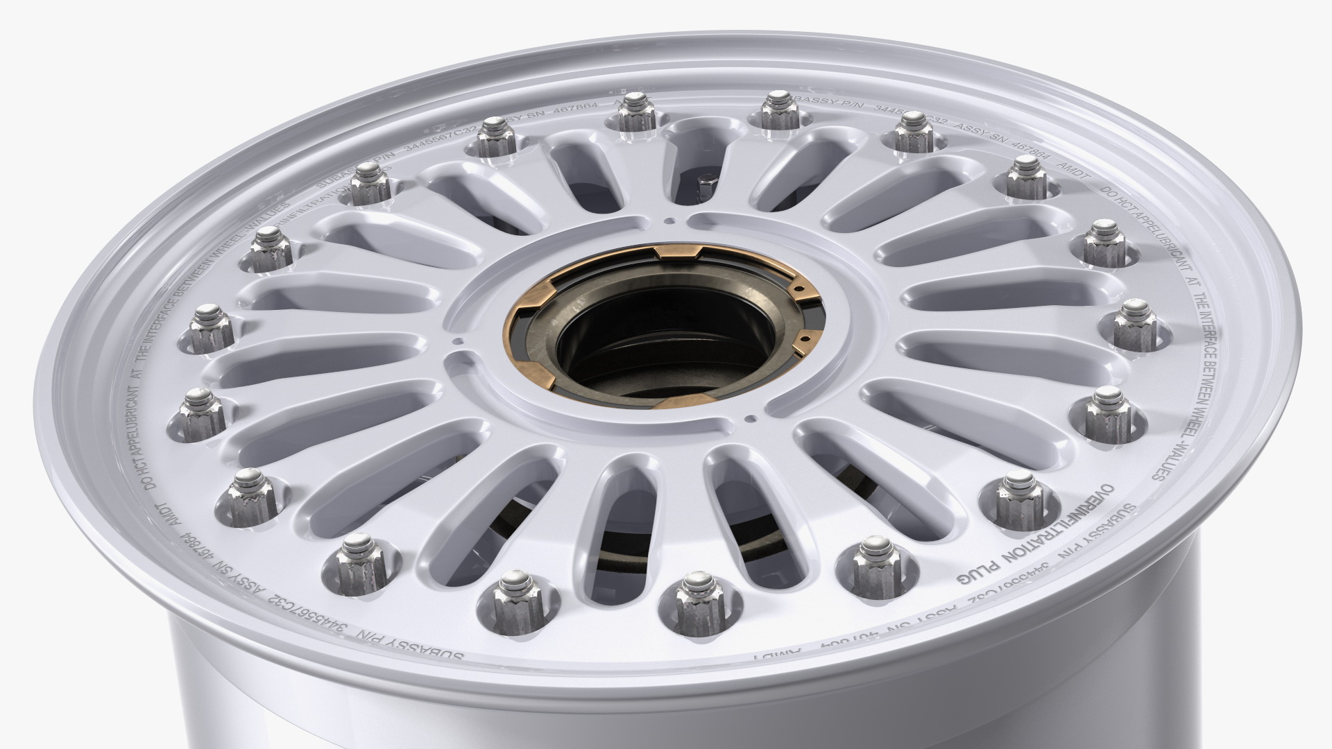 3D model Boeing 737 Aircraft Wheel Rim Disk with Brake