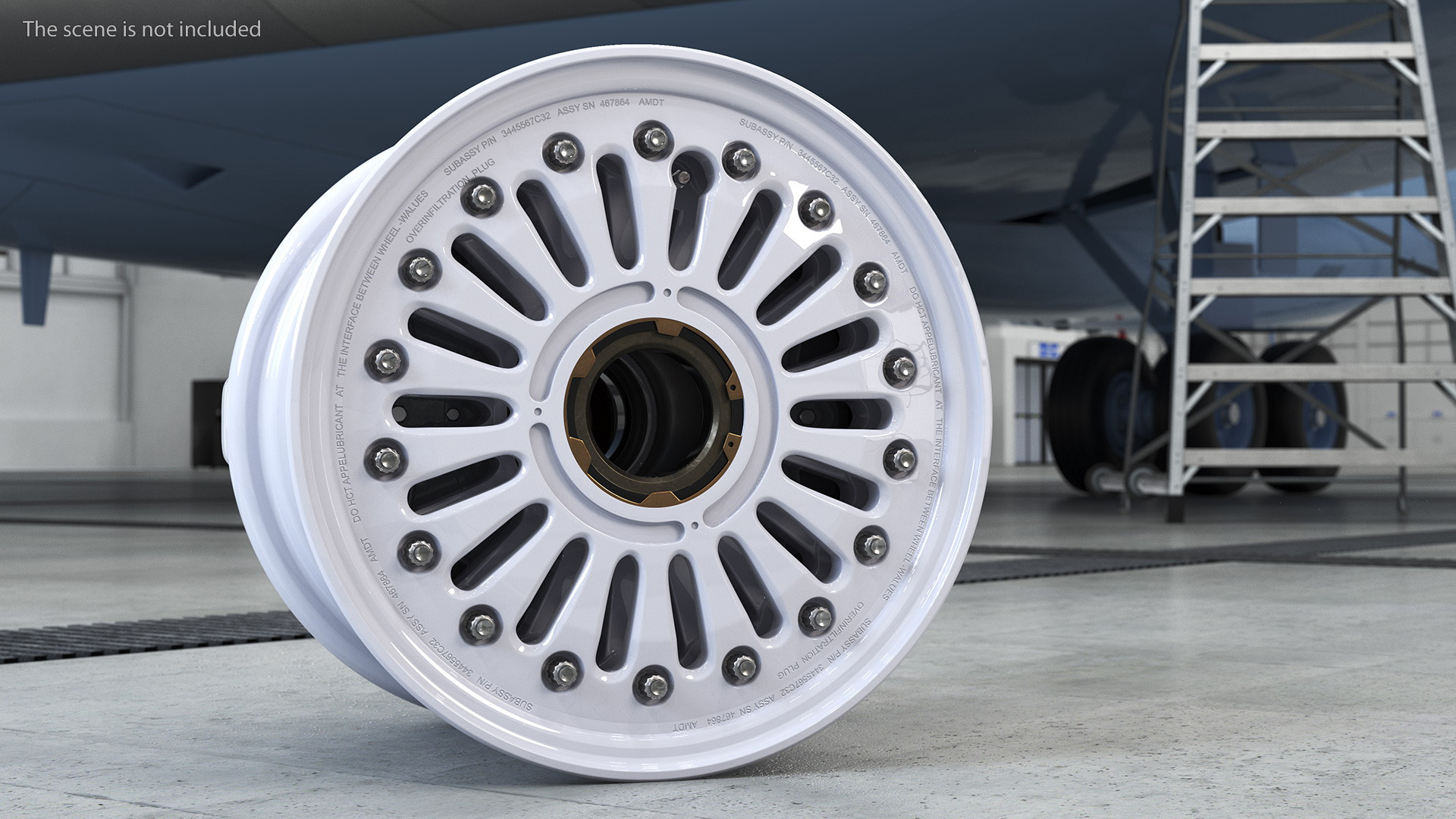 3D model Boeing 737 Aircraft Wheel Rim Disk with Brake