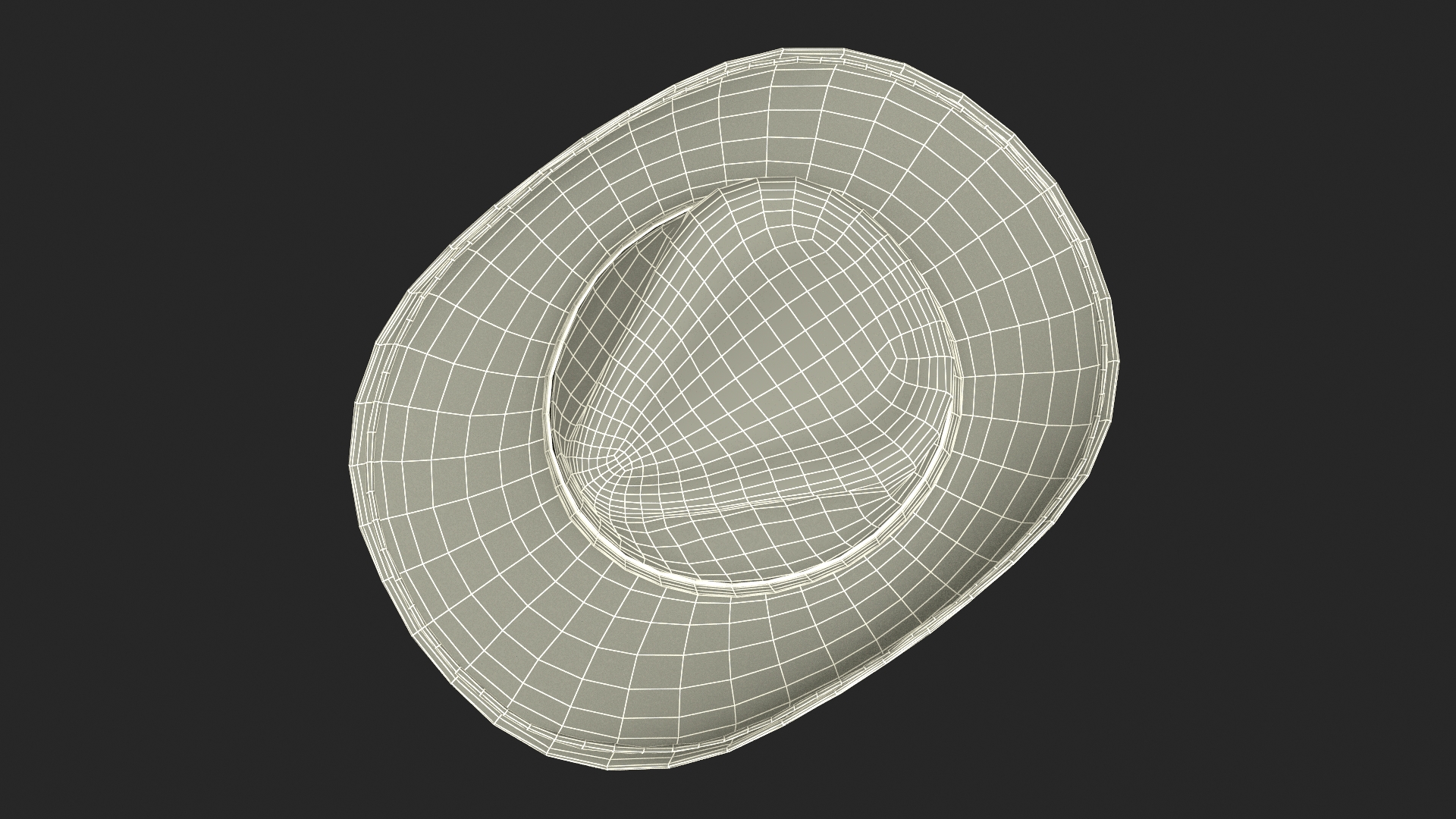 Straw Cowboy Western Hat 3D model