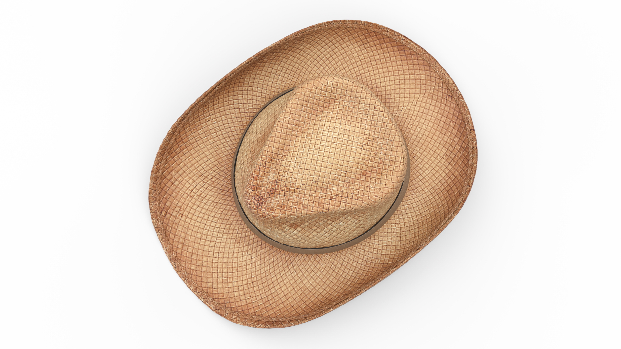 Straw Cowboy Western Hat 3D model