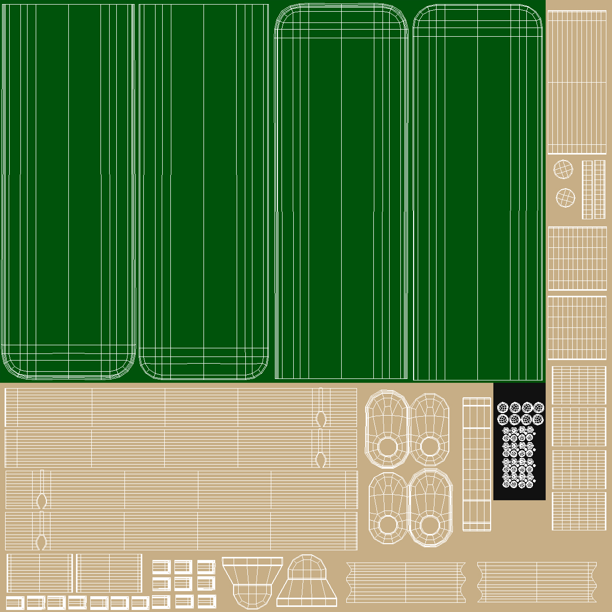 Dog Training Area Equipment Set Green 3D