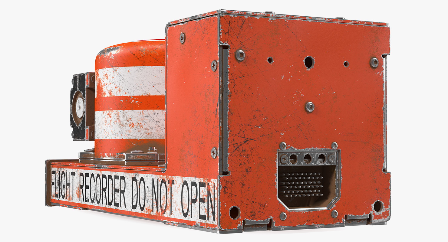 3D Black Box Flight Recorder Crashed model
