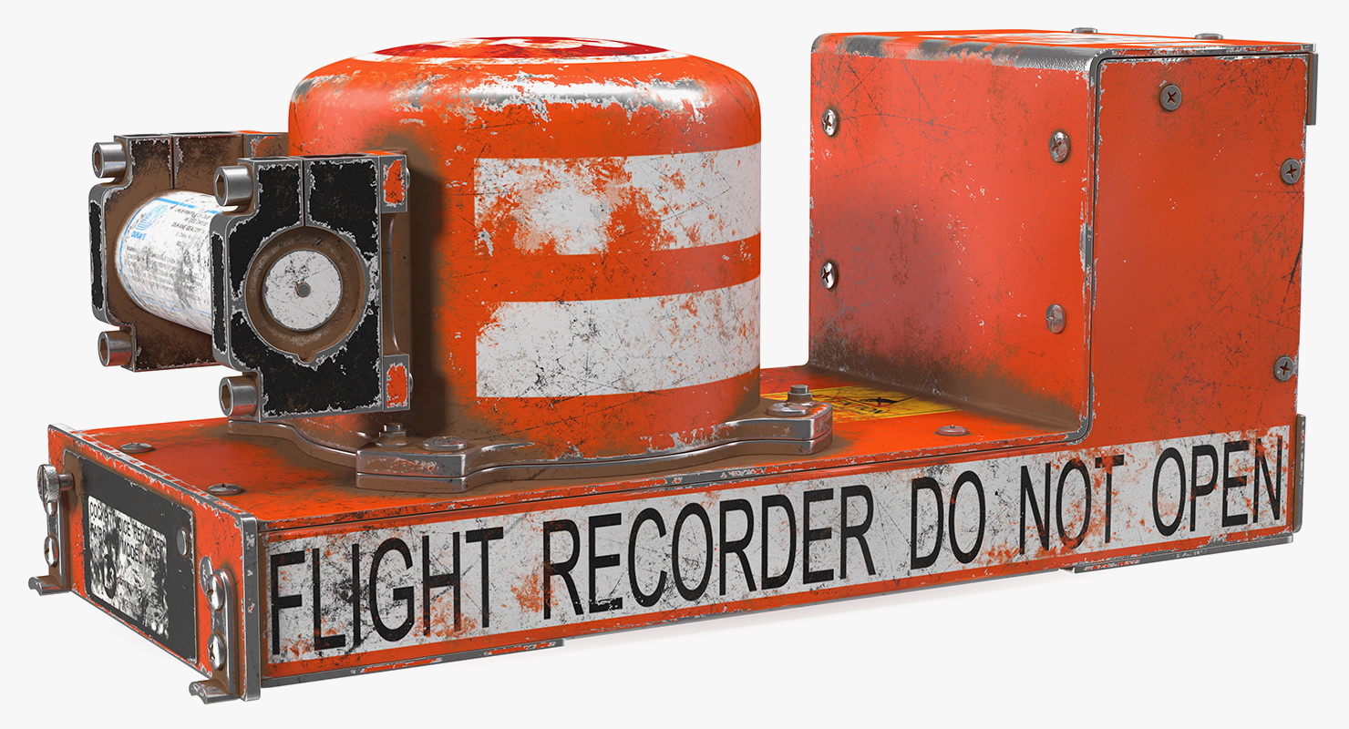 3D Black Box Flight Recorder Crashed model