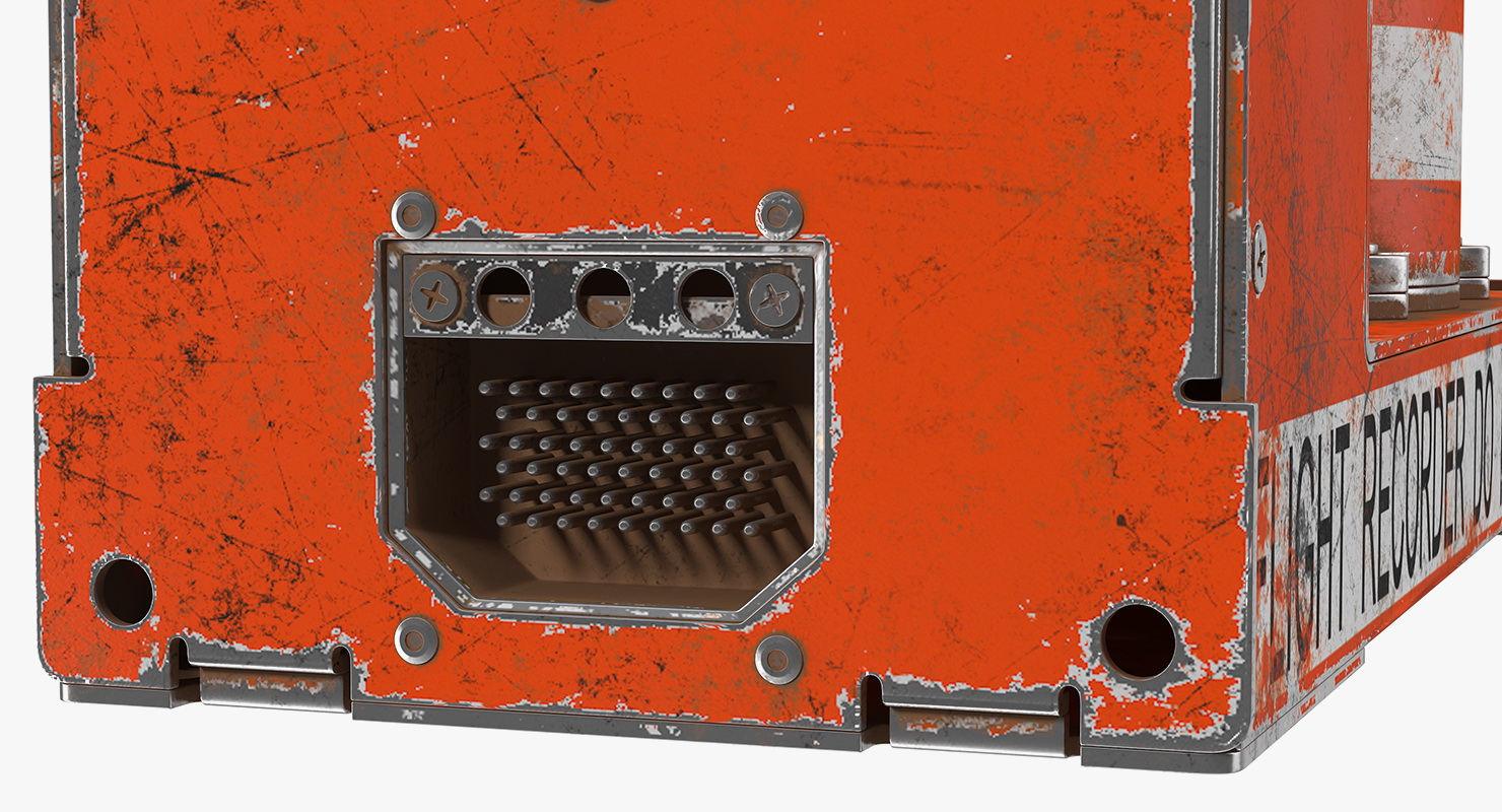 3D Black Box Flight Recorder Crashed model