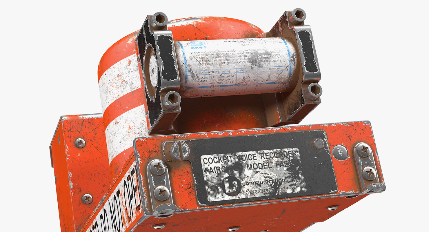 3D Black Box Flight Recorder Crashed model